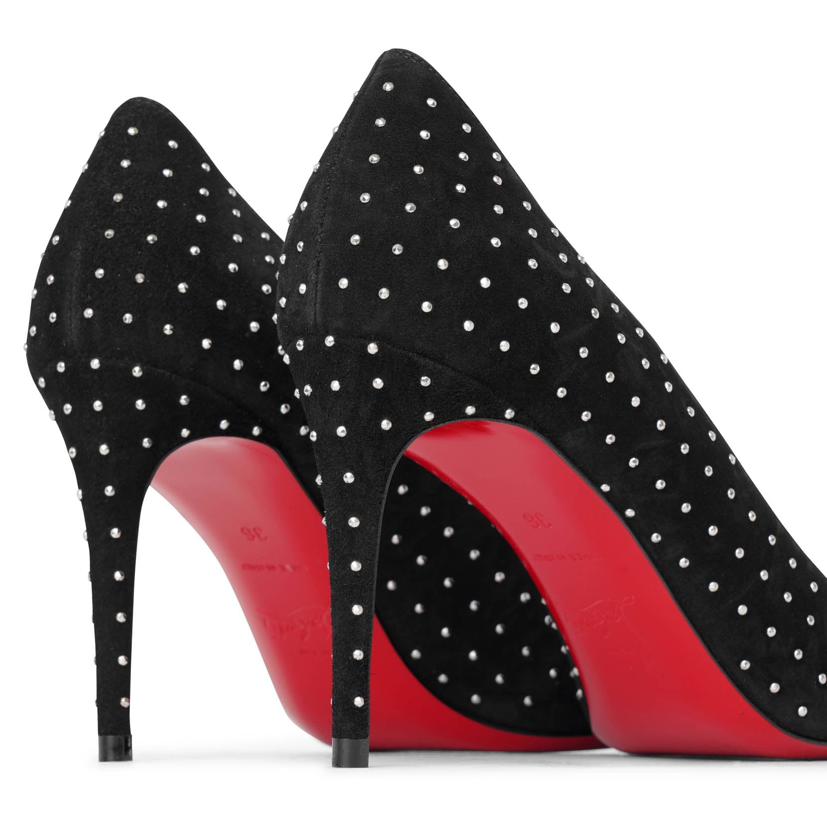 Kate Plume 85 black suede pumps