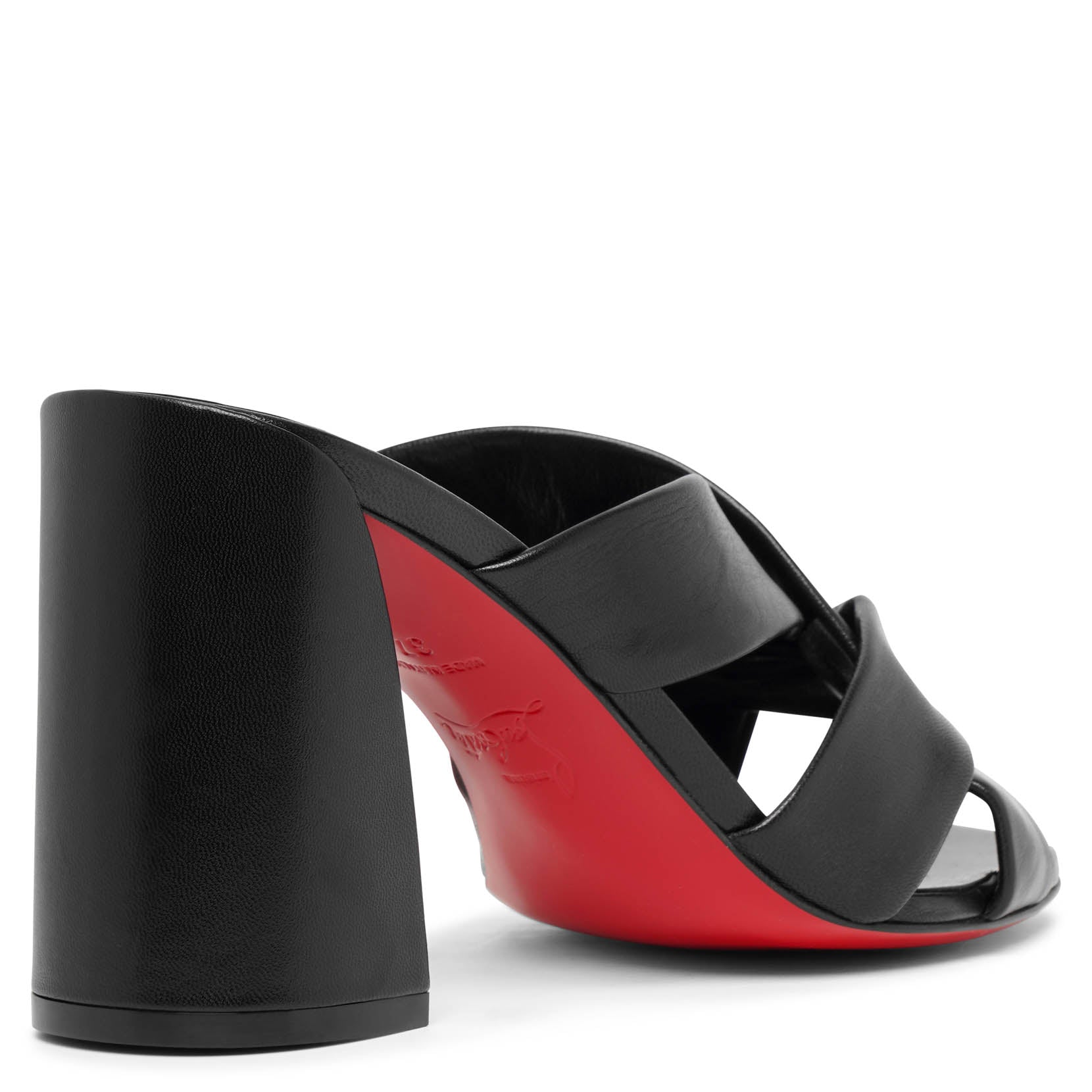 Dispo club black leather mules