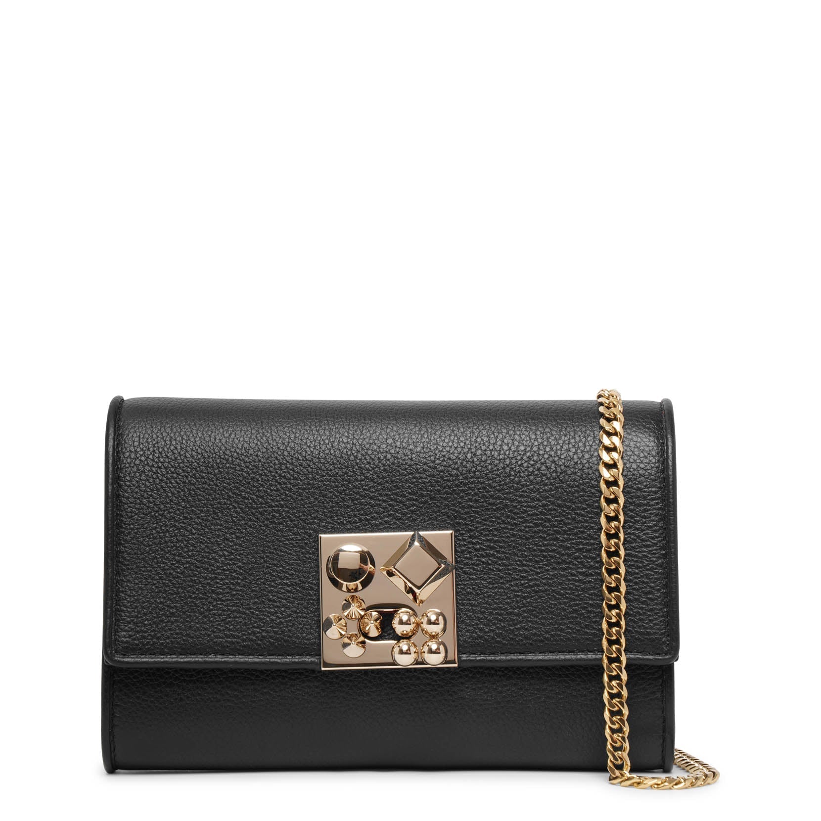Carasky black leather clutch