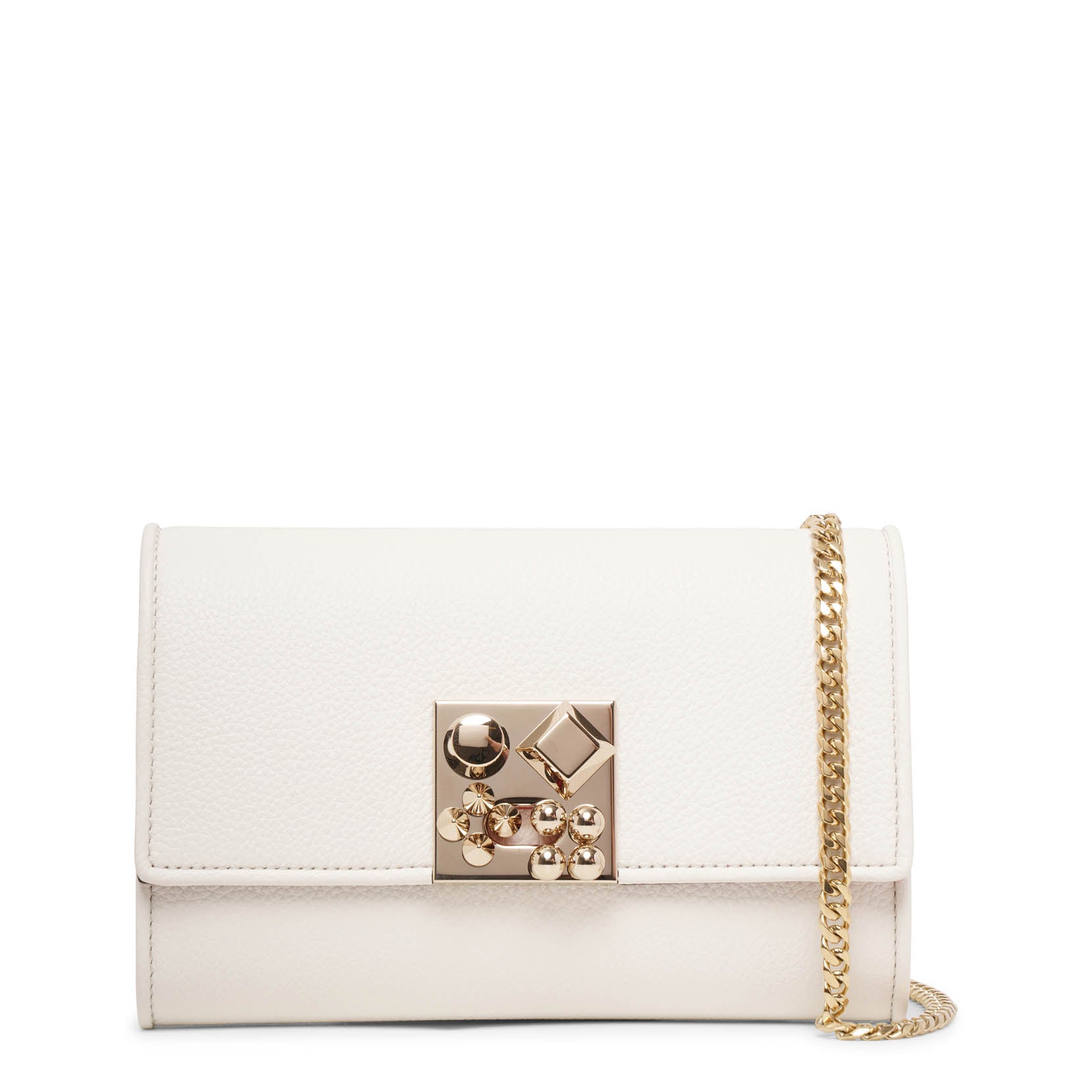 Carasky white leather clutch