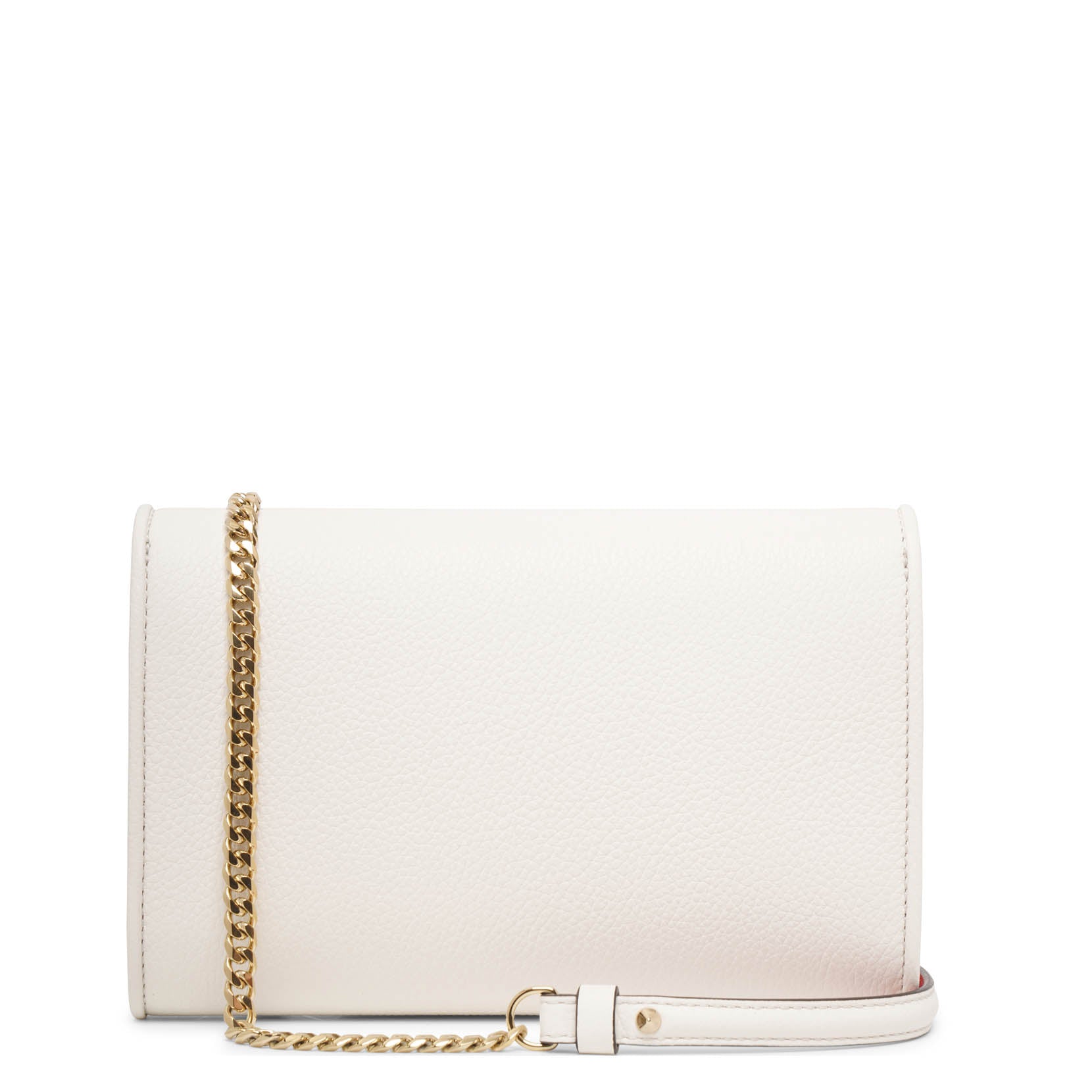 Carasky white leather clutch