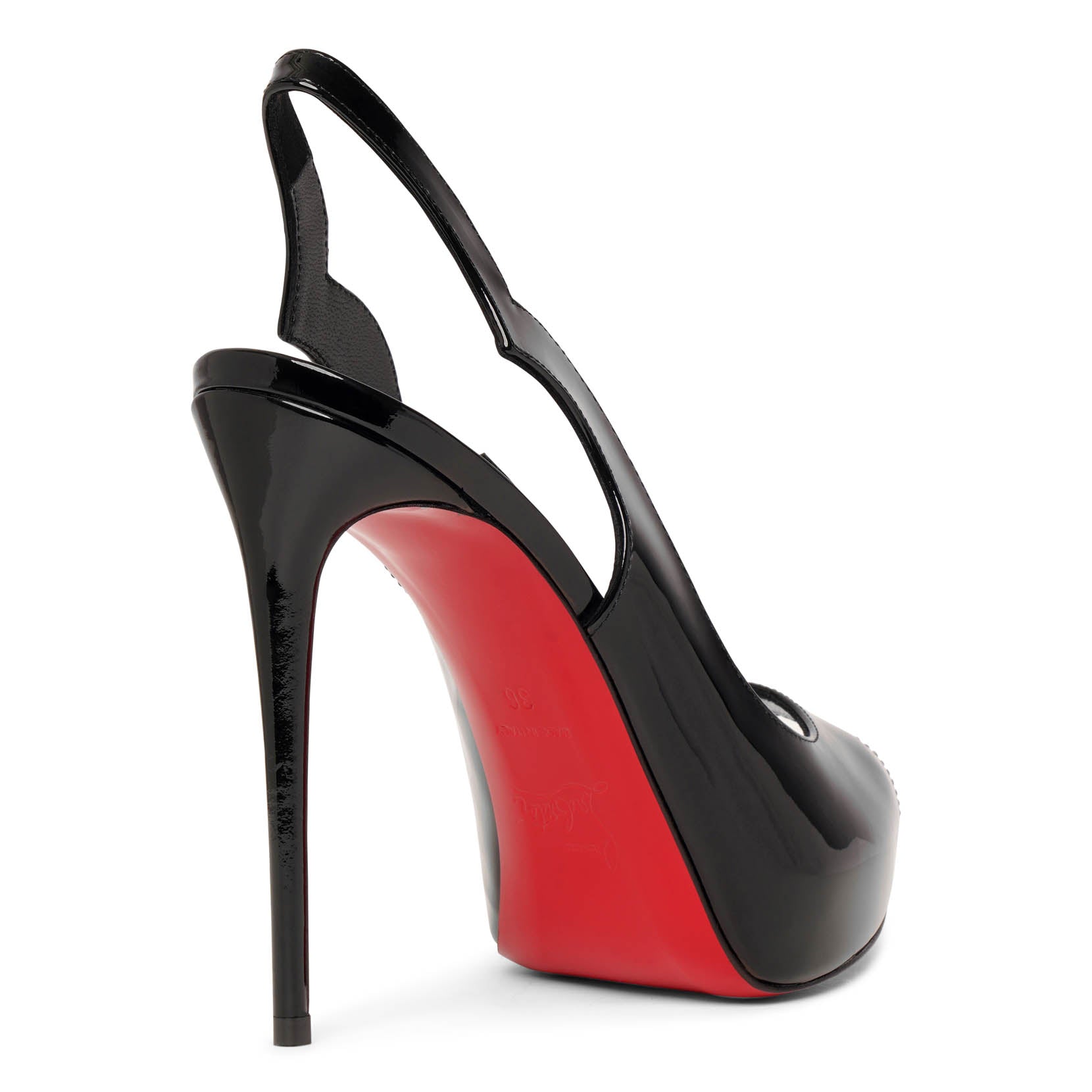 Hot Chick sling 120 black patent pumps