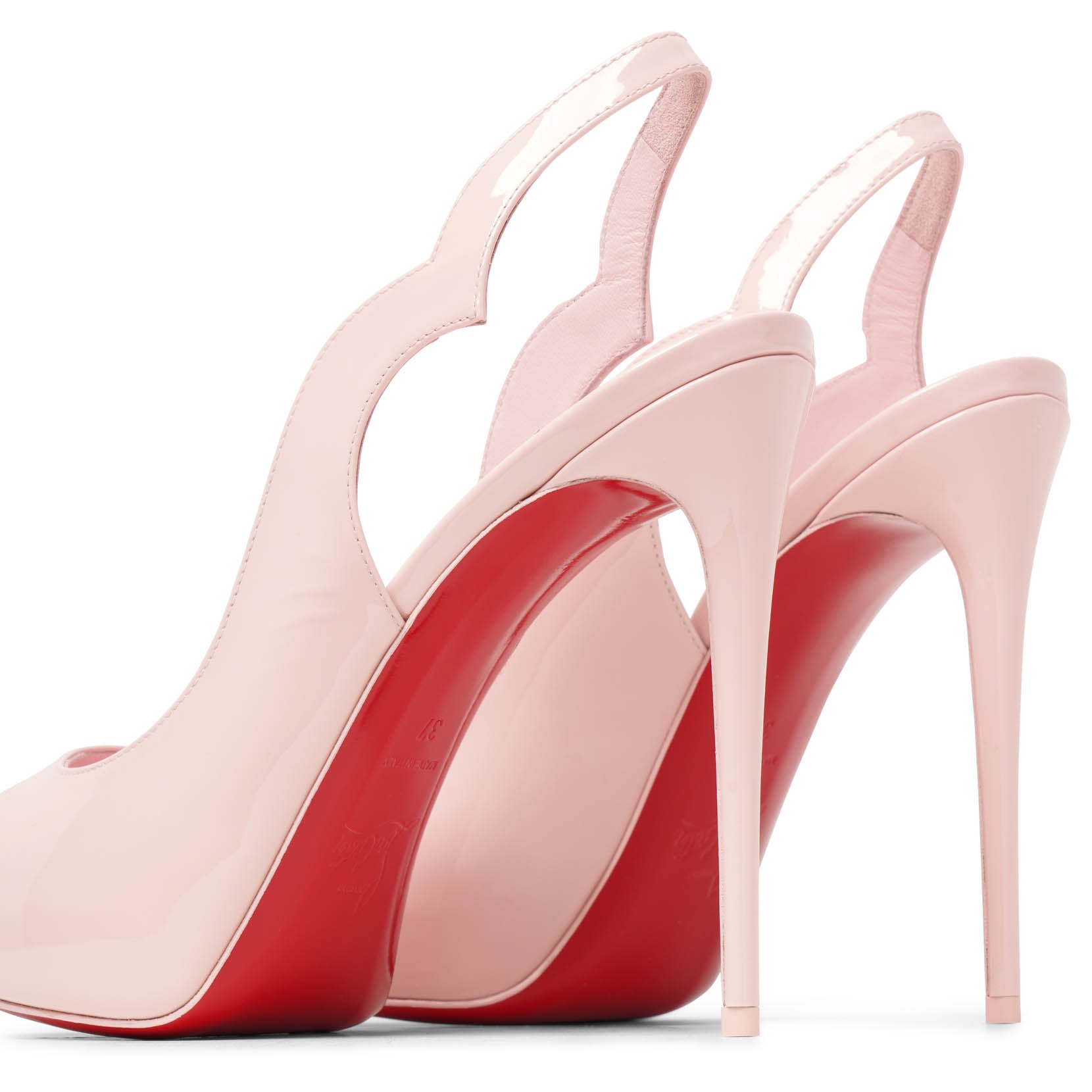 Hot Chick sling 120 pink patent pumps