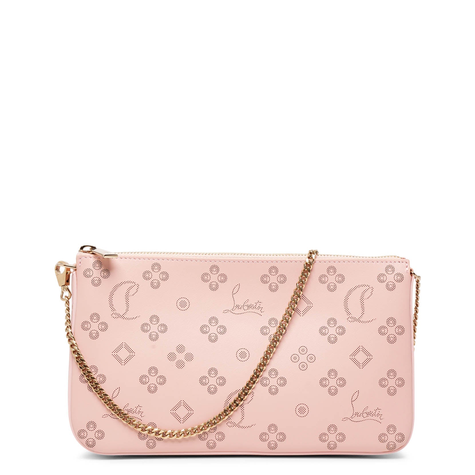 Loubila pink patent pouch