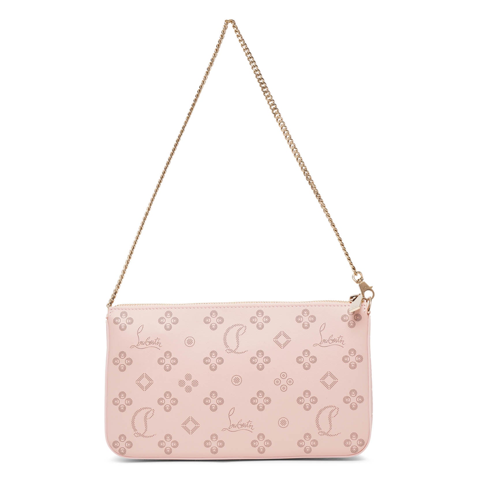 Loubila pink patent pouch