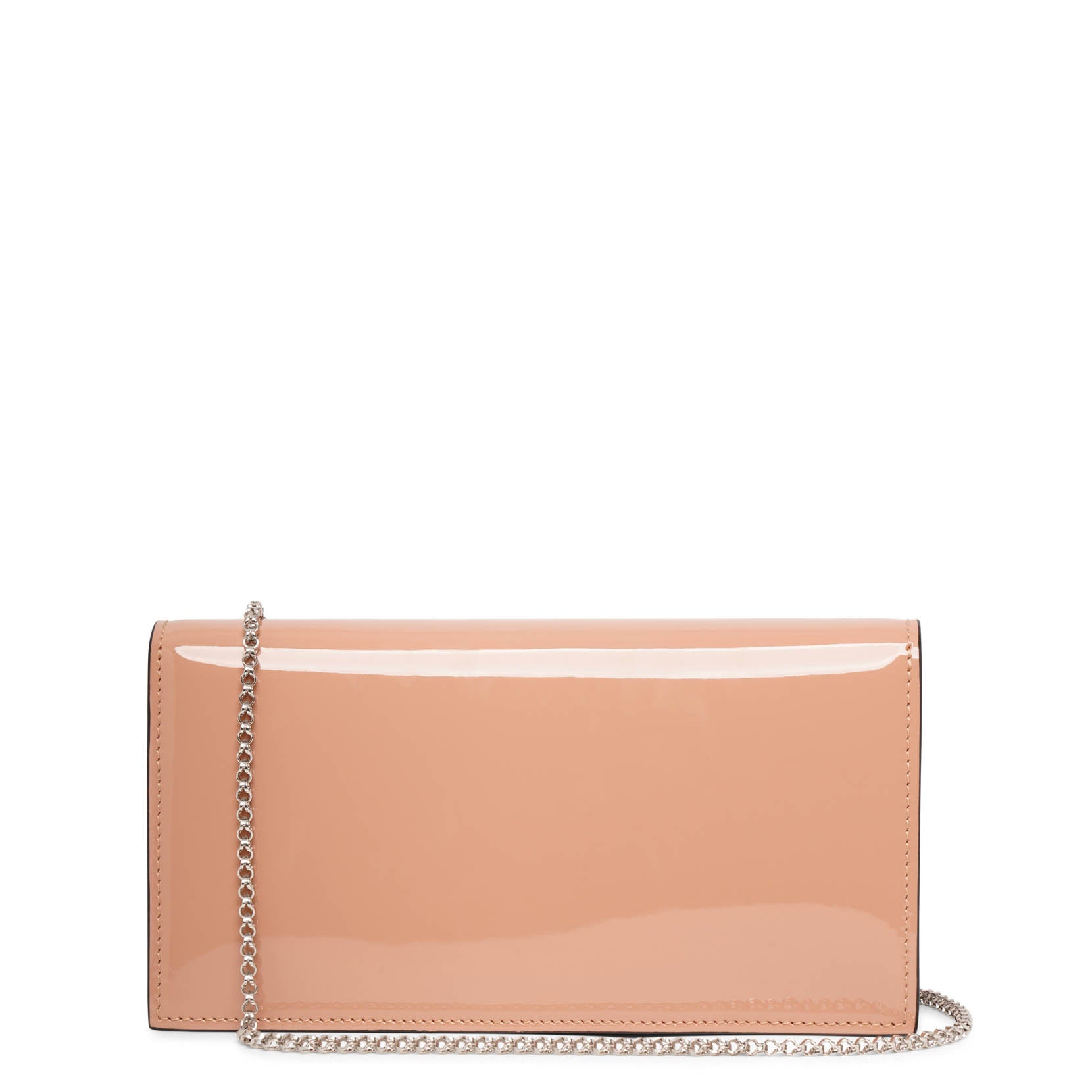 Loubi54 nude patent clutch