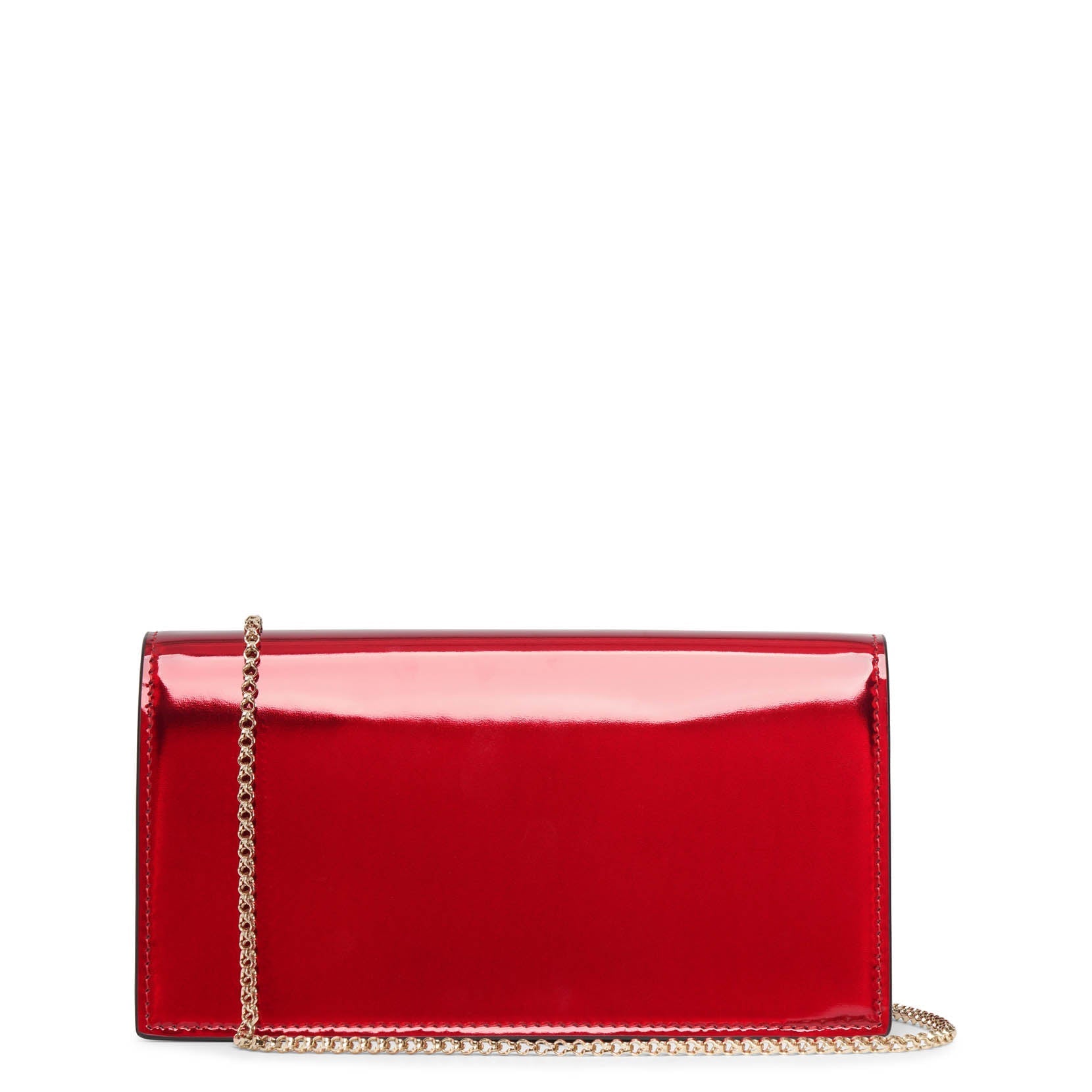Loubi54 red patent clutch