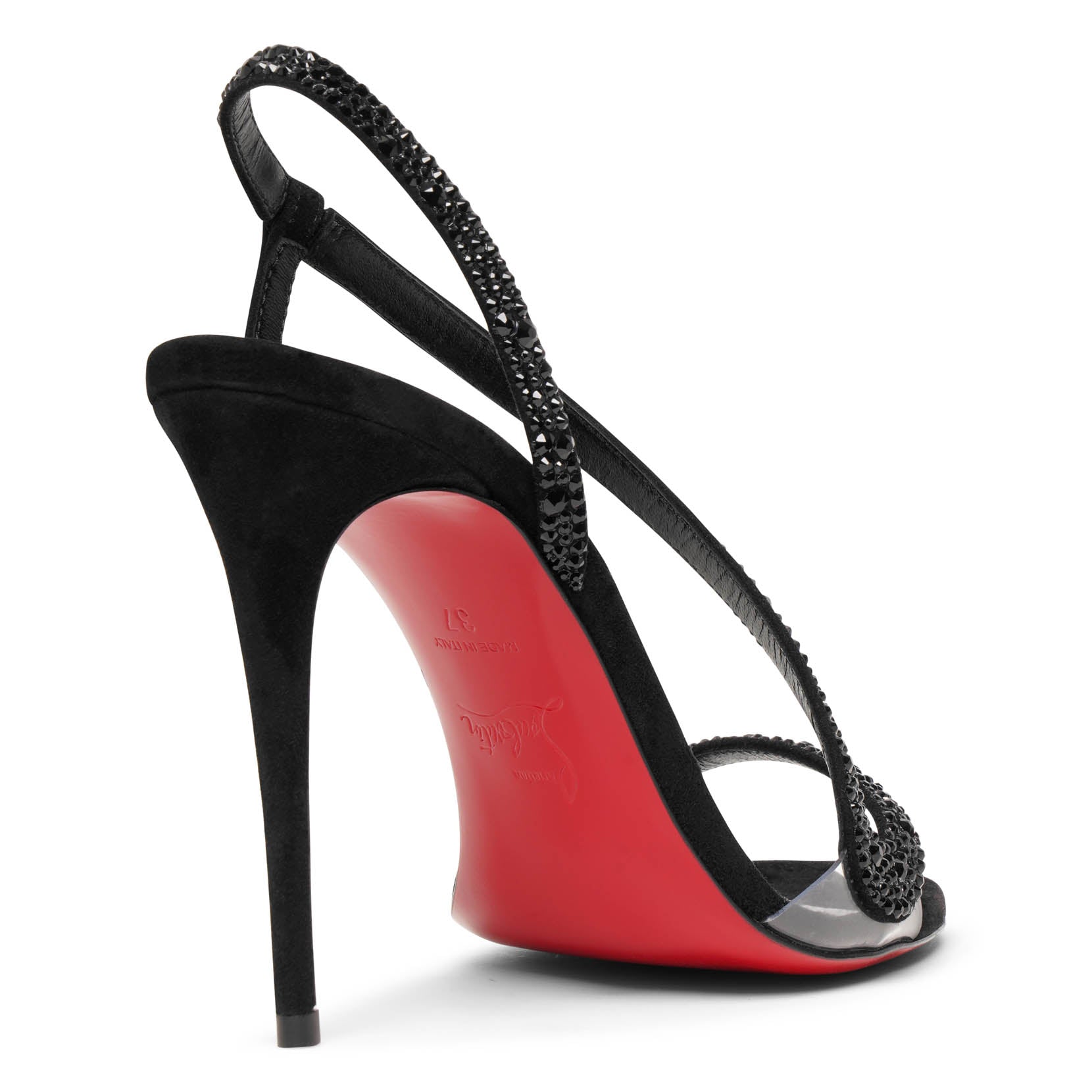 Rosalie 100 black strass sandals