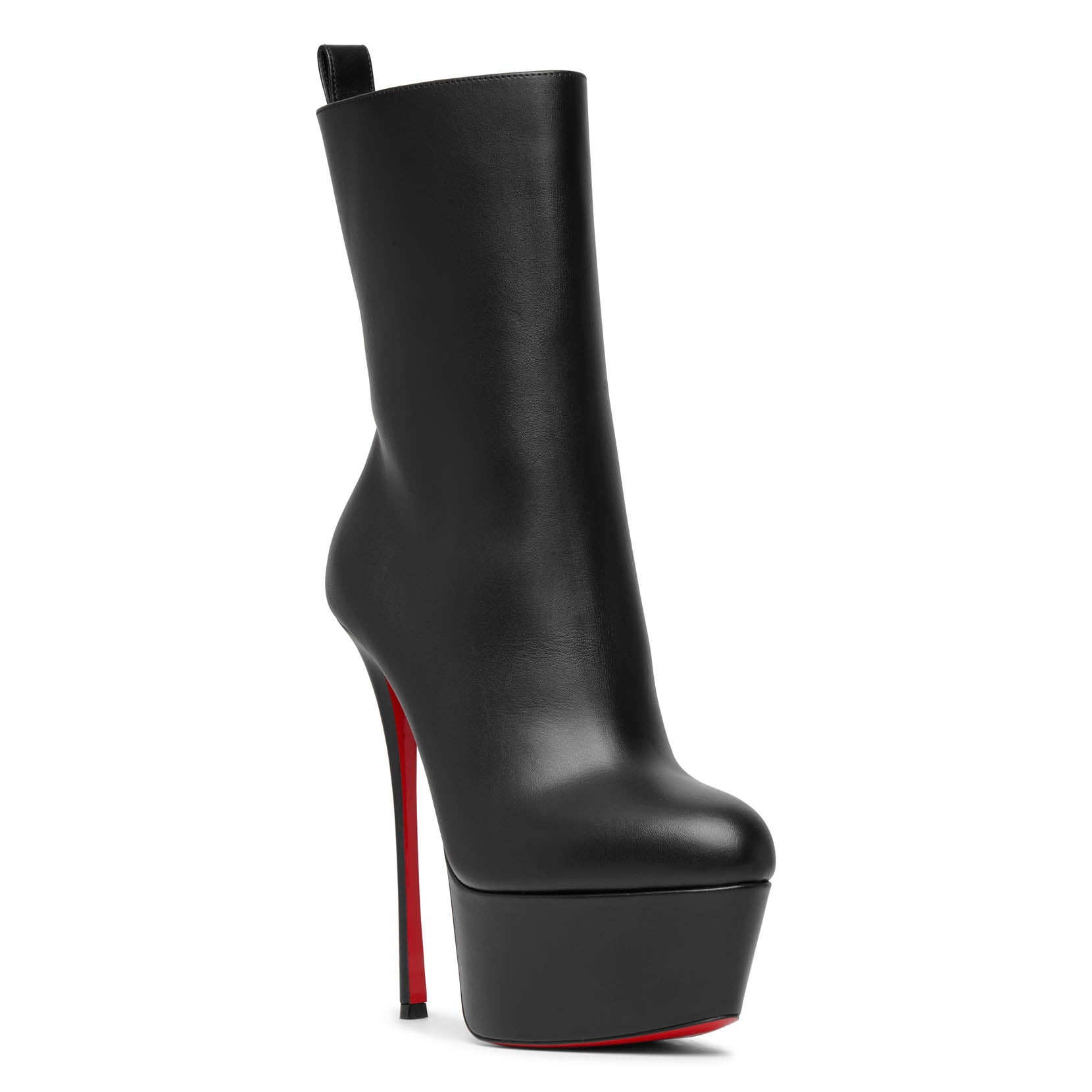 Dolly black 160 platform leather boots