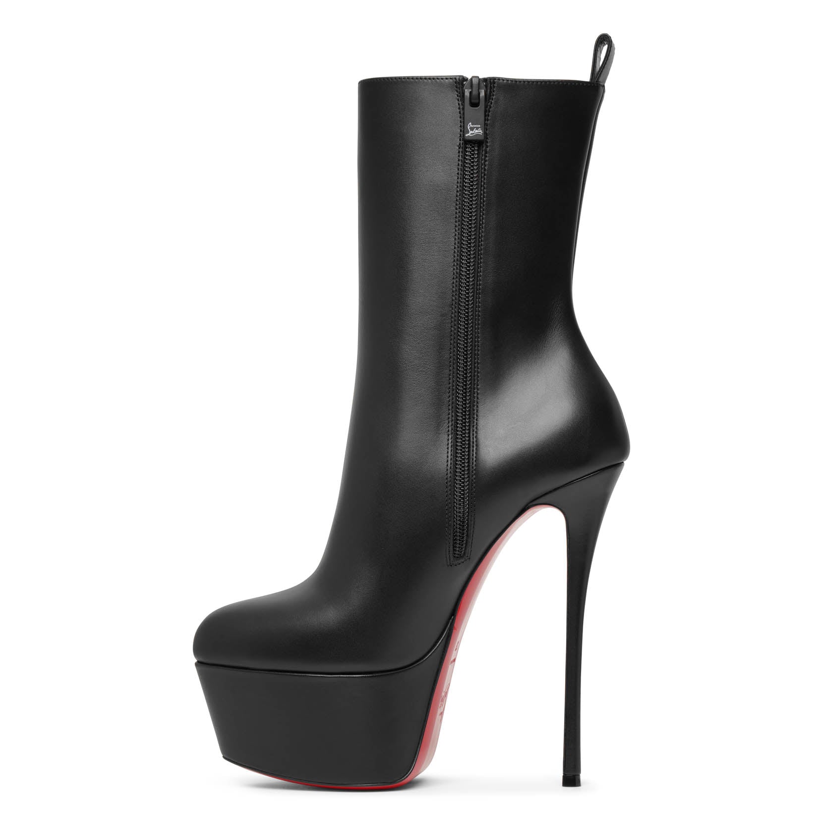 Dolly black 160 platform leather boots