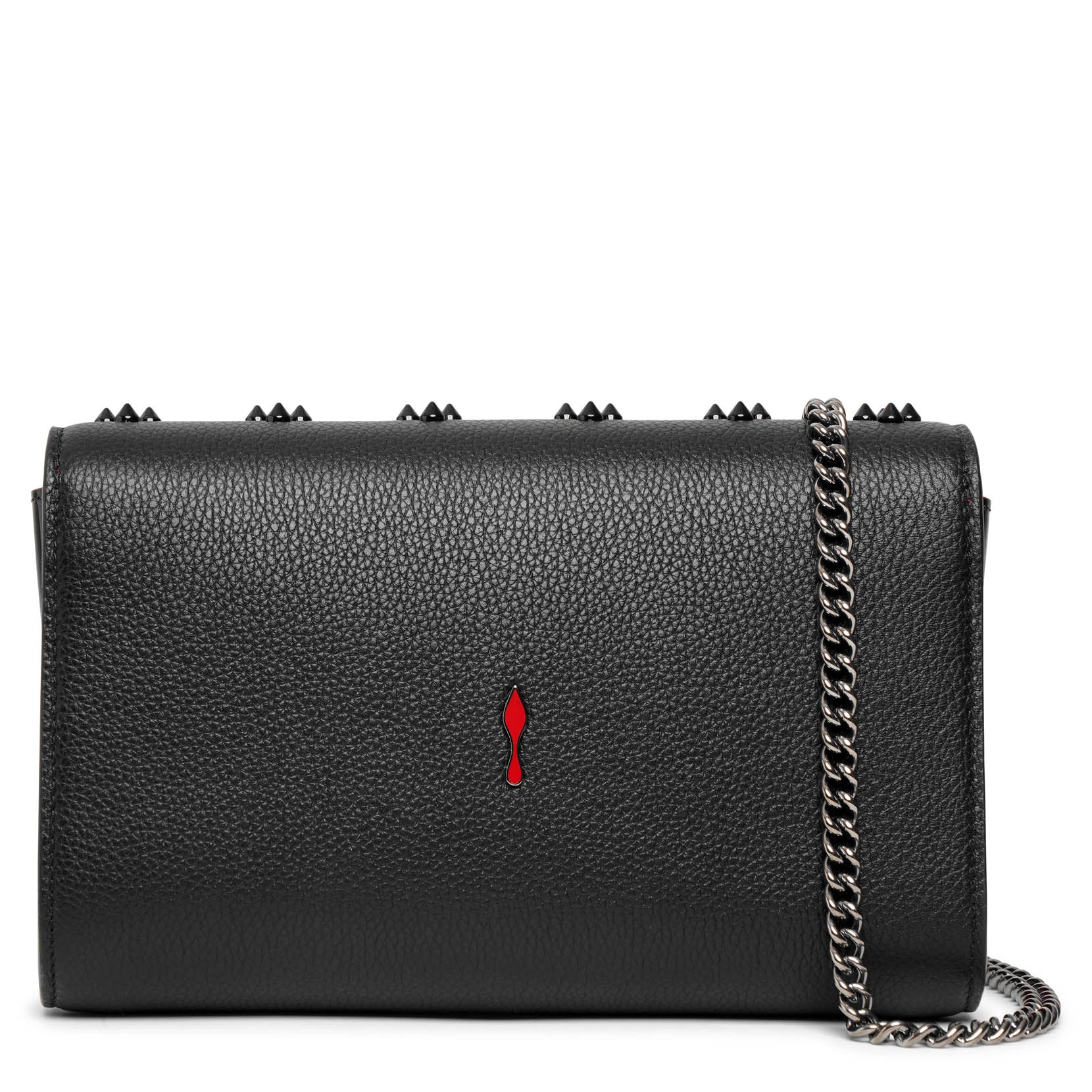 Paloma black leather clutch