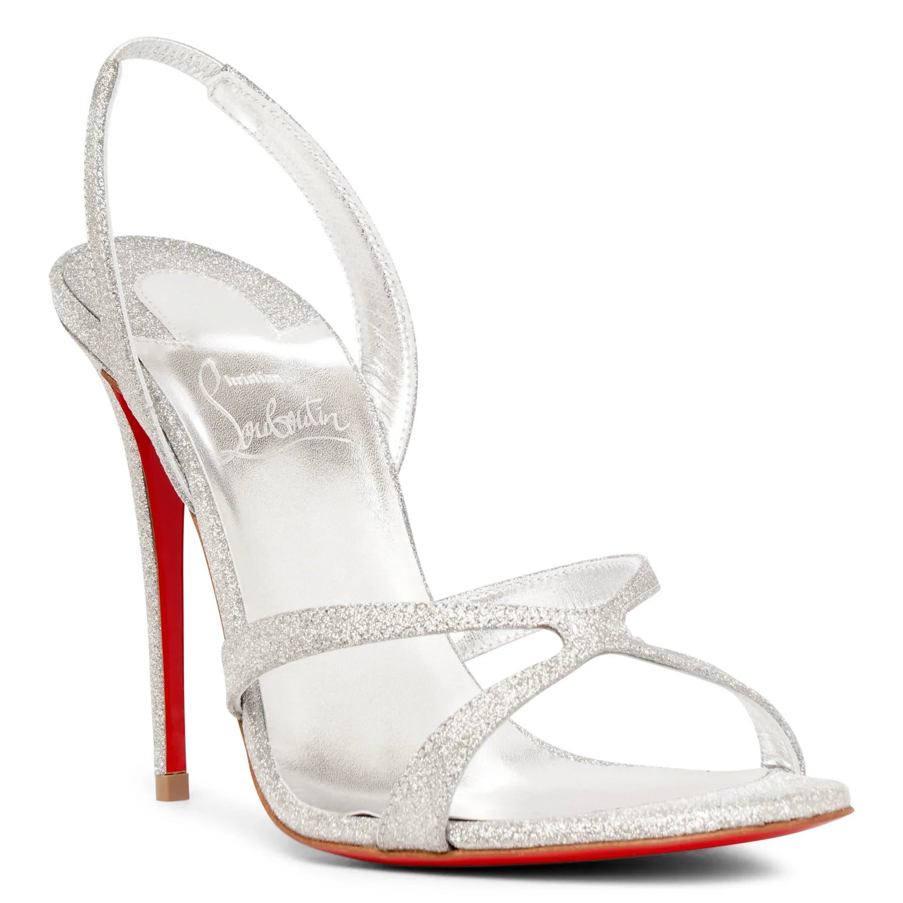 Emilie 100 silver glitter sandals