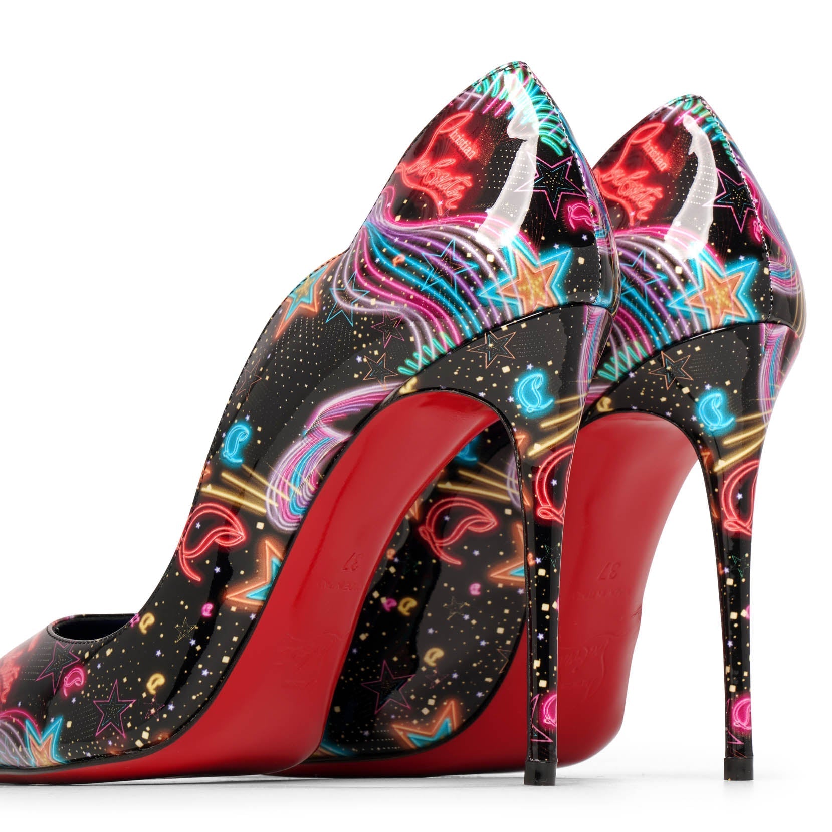 Hot Chick 100 multi patent pumps
