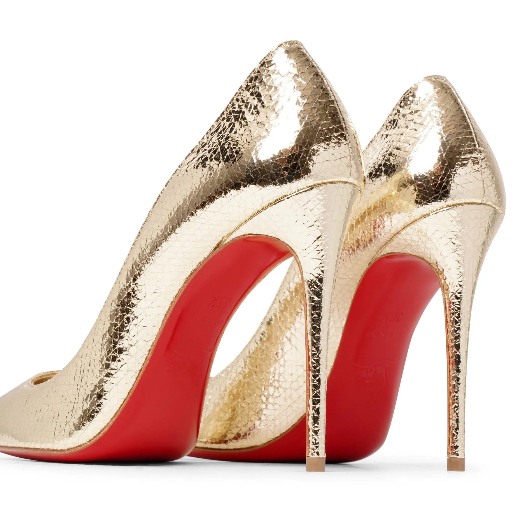 Kate 100 gold metallic pumps
