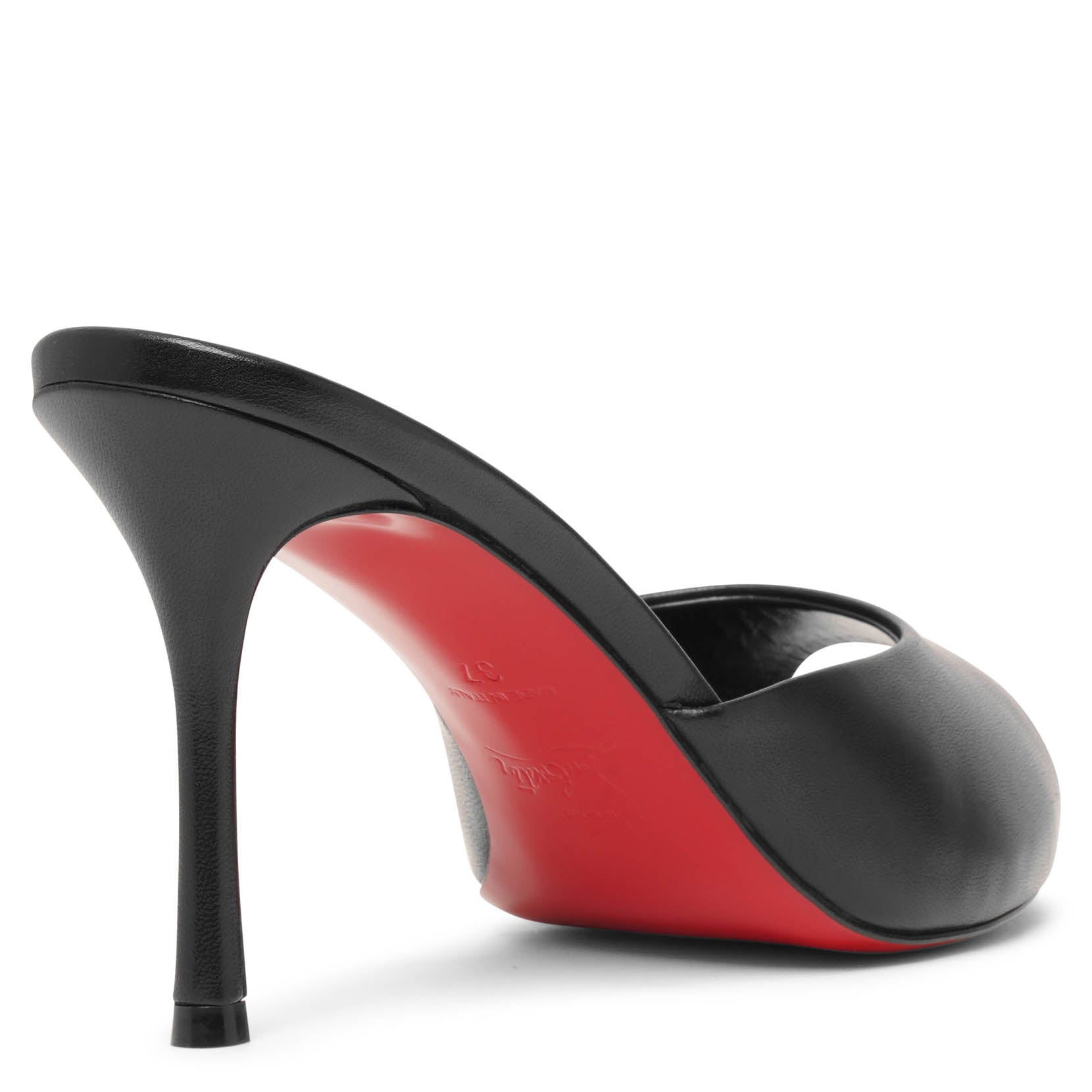 Me Dolly 85 black leather mules