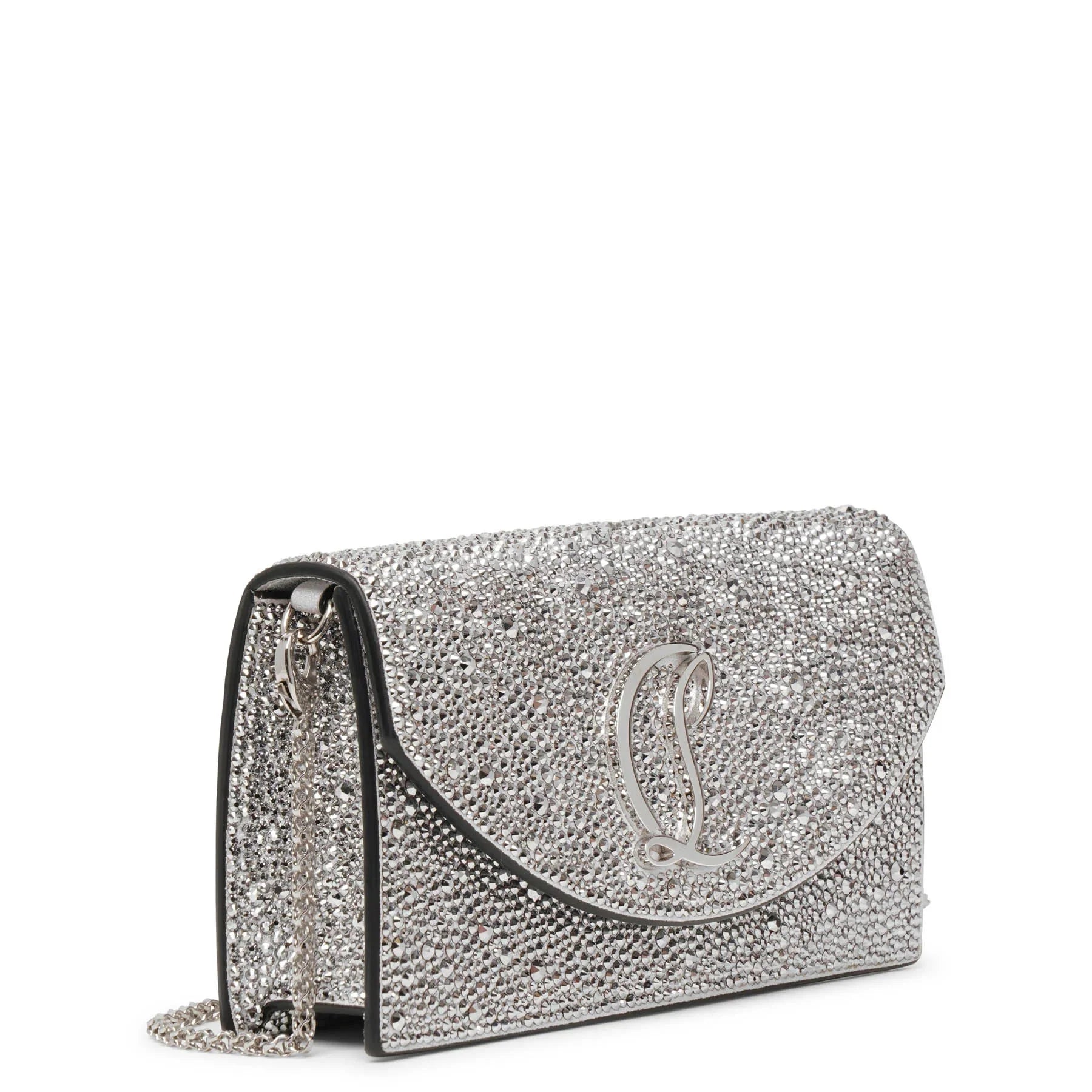 Loubi54 small silver crystal crossbody bag