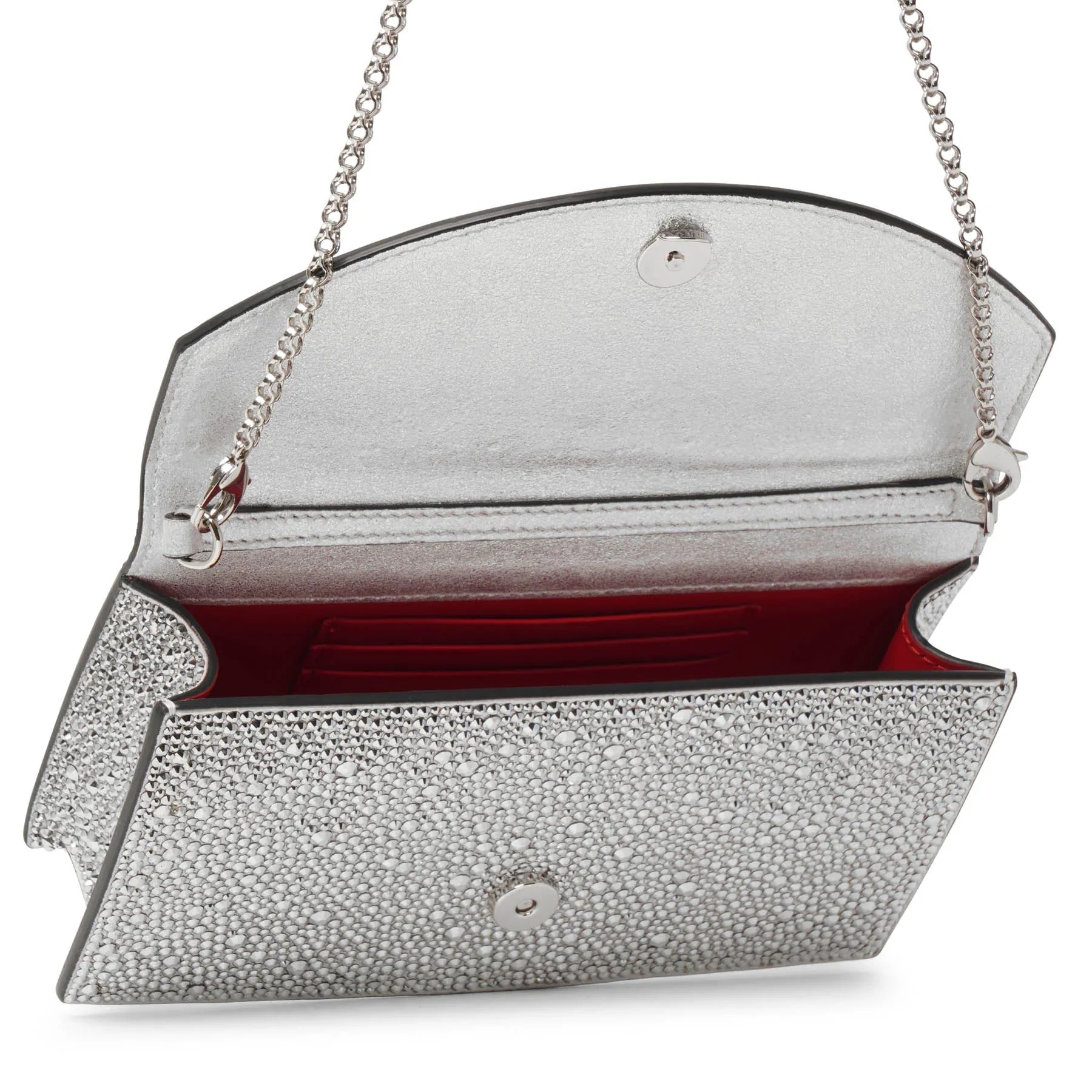 Loubi54 small silver crystal crossbody bag