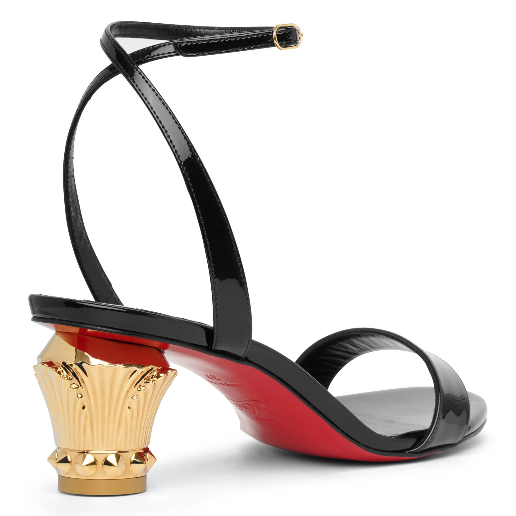 Lipsita Queen 55 black patent sandals