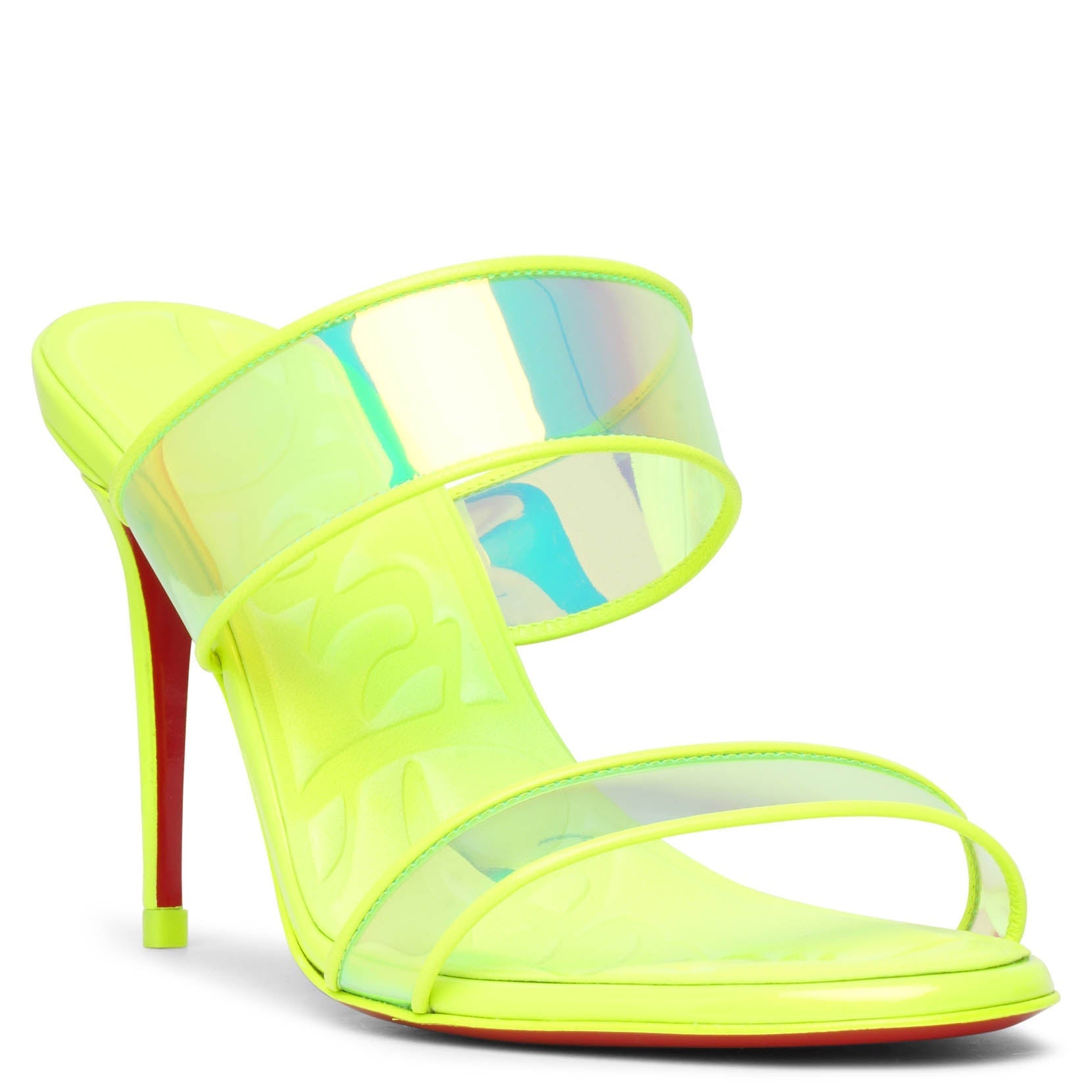 Just Loubi 85 yellow mules