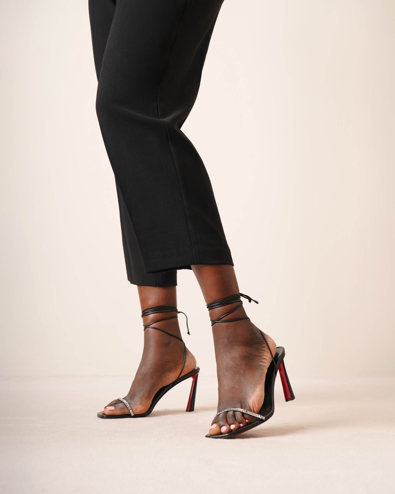 Condora 85 black crystal sandals