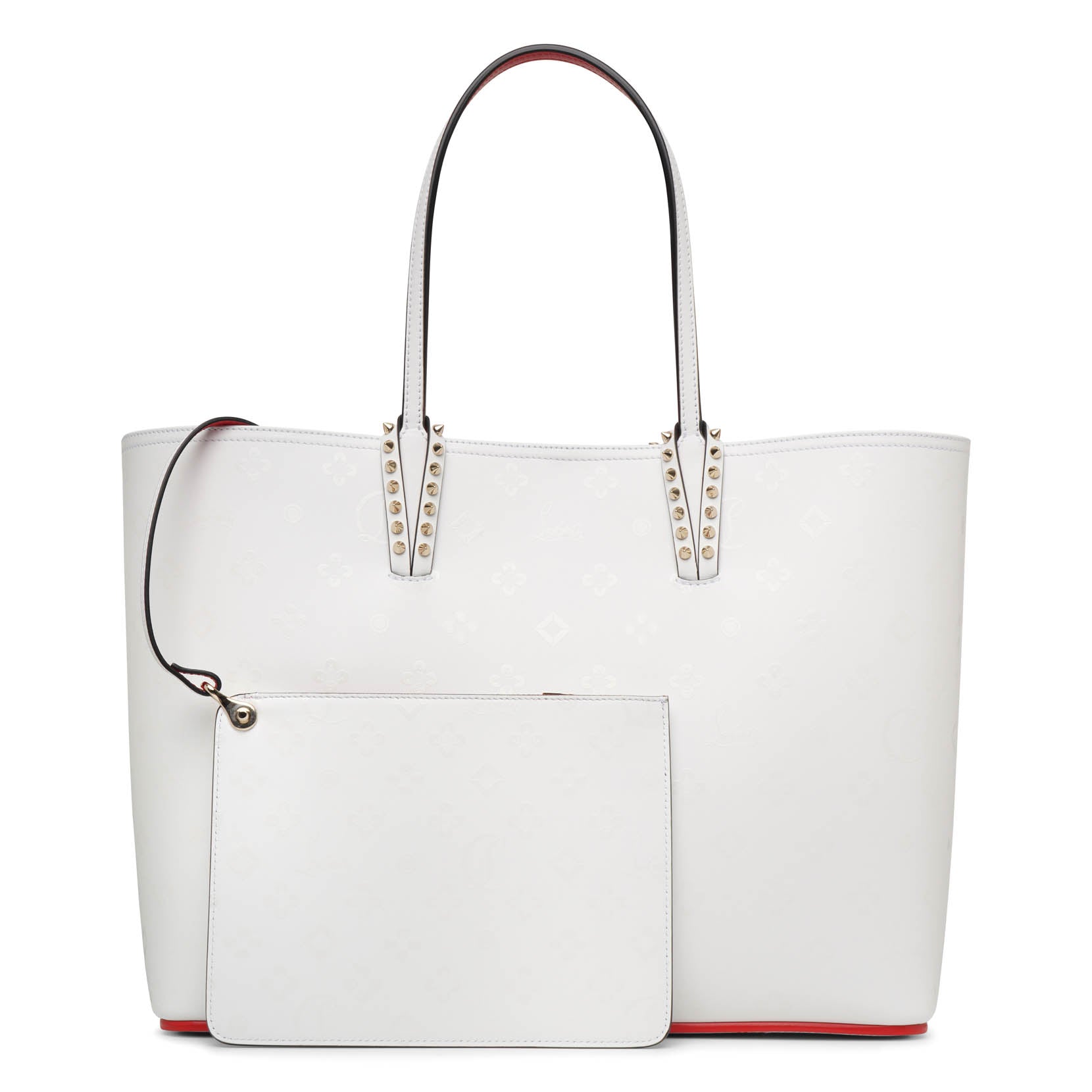Cabata loubinthesky white tote bag