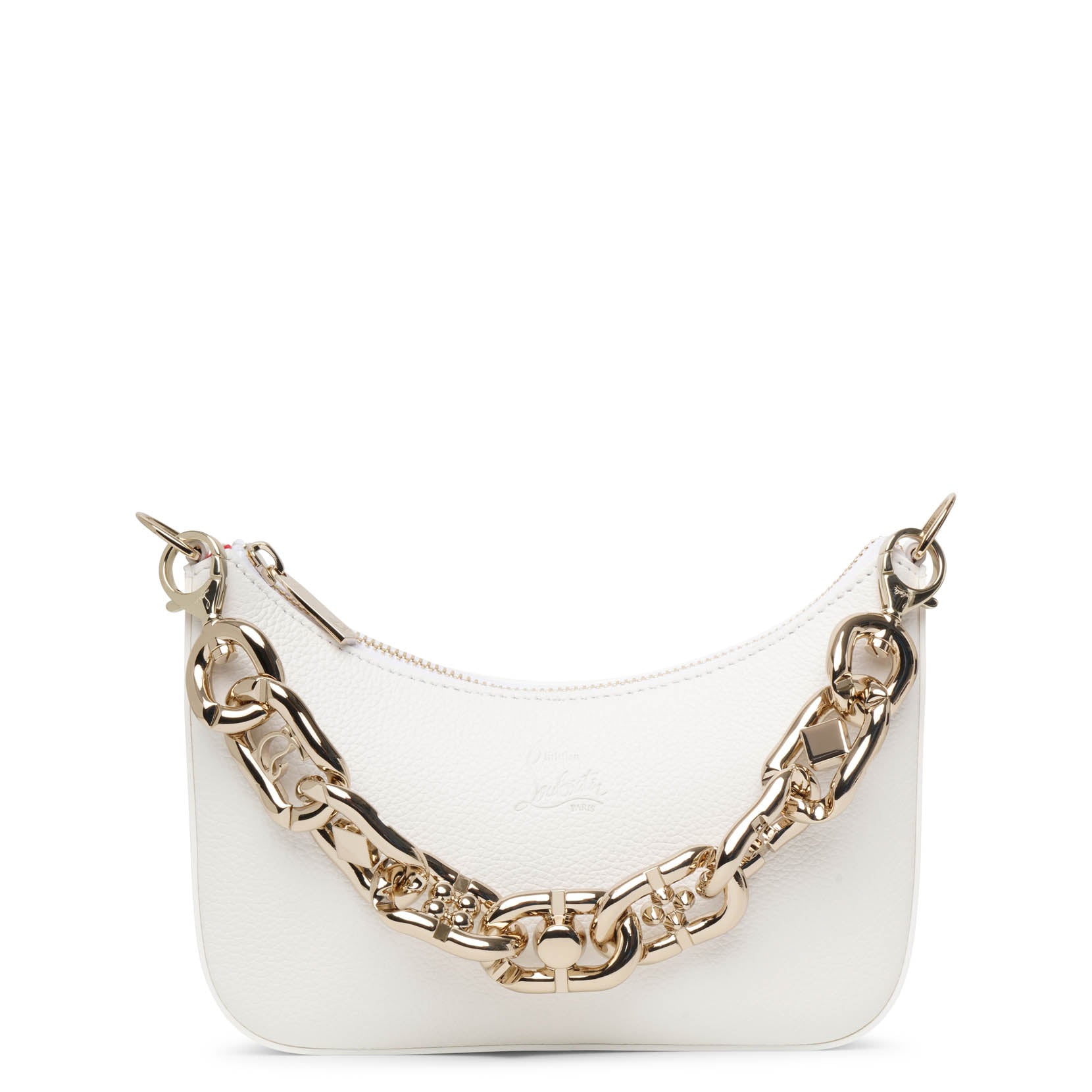 Loubila chain white mini shoulder bag