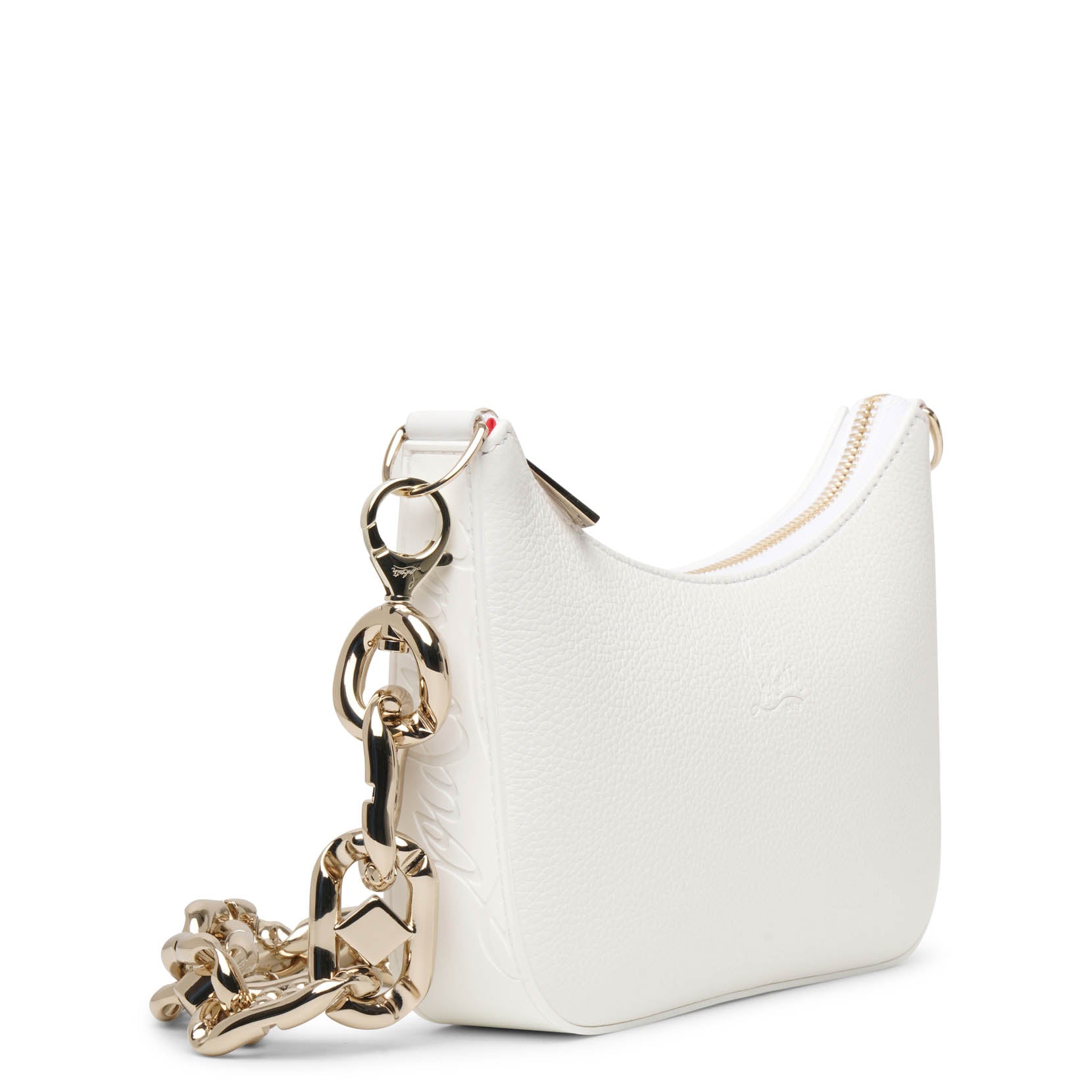 Loubila chain white mini shoulder bag