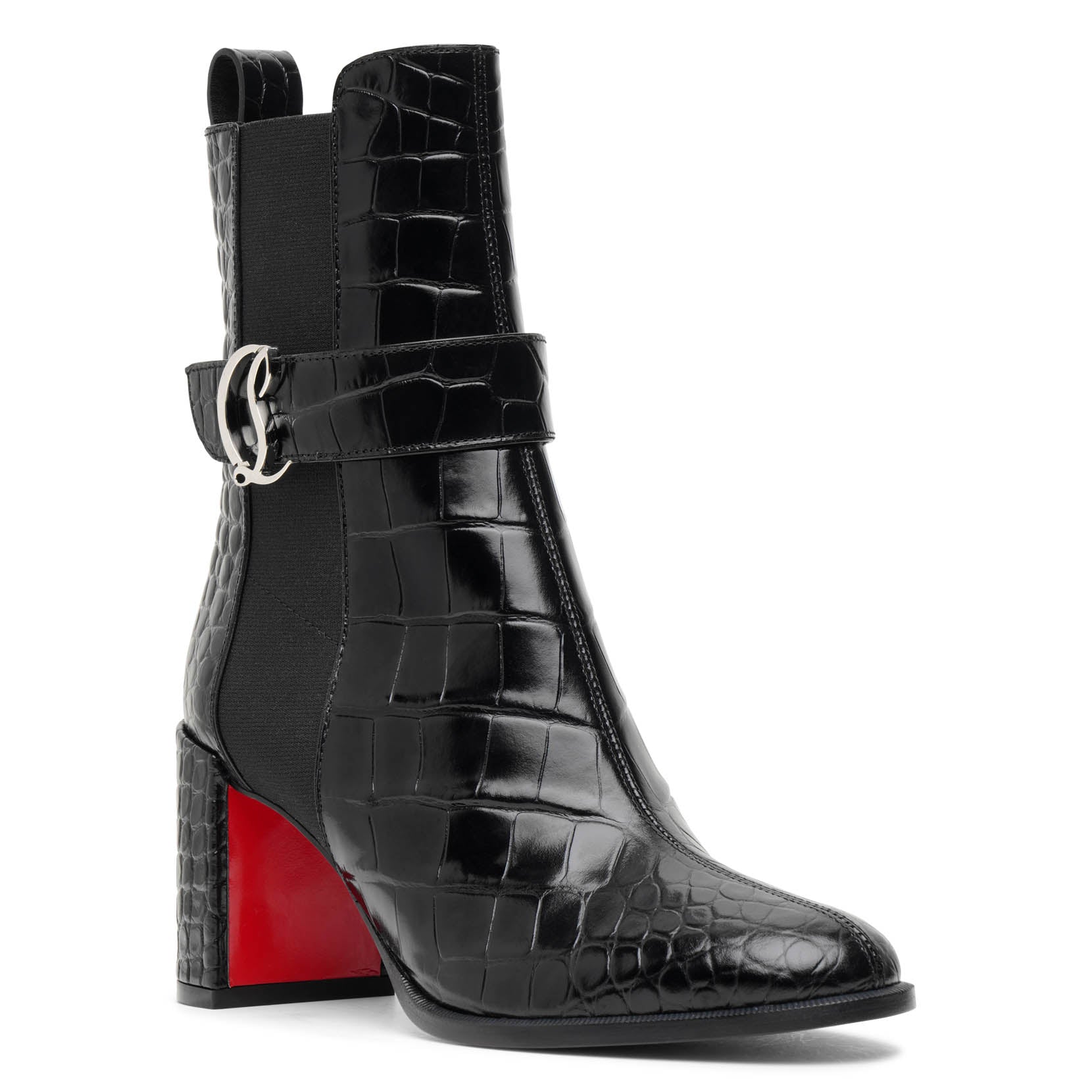 CL Chelsea 70 embossed black leather ankle boots