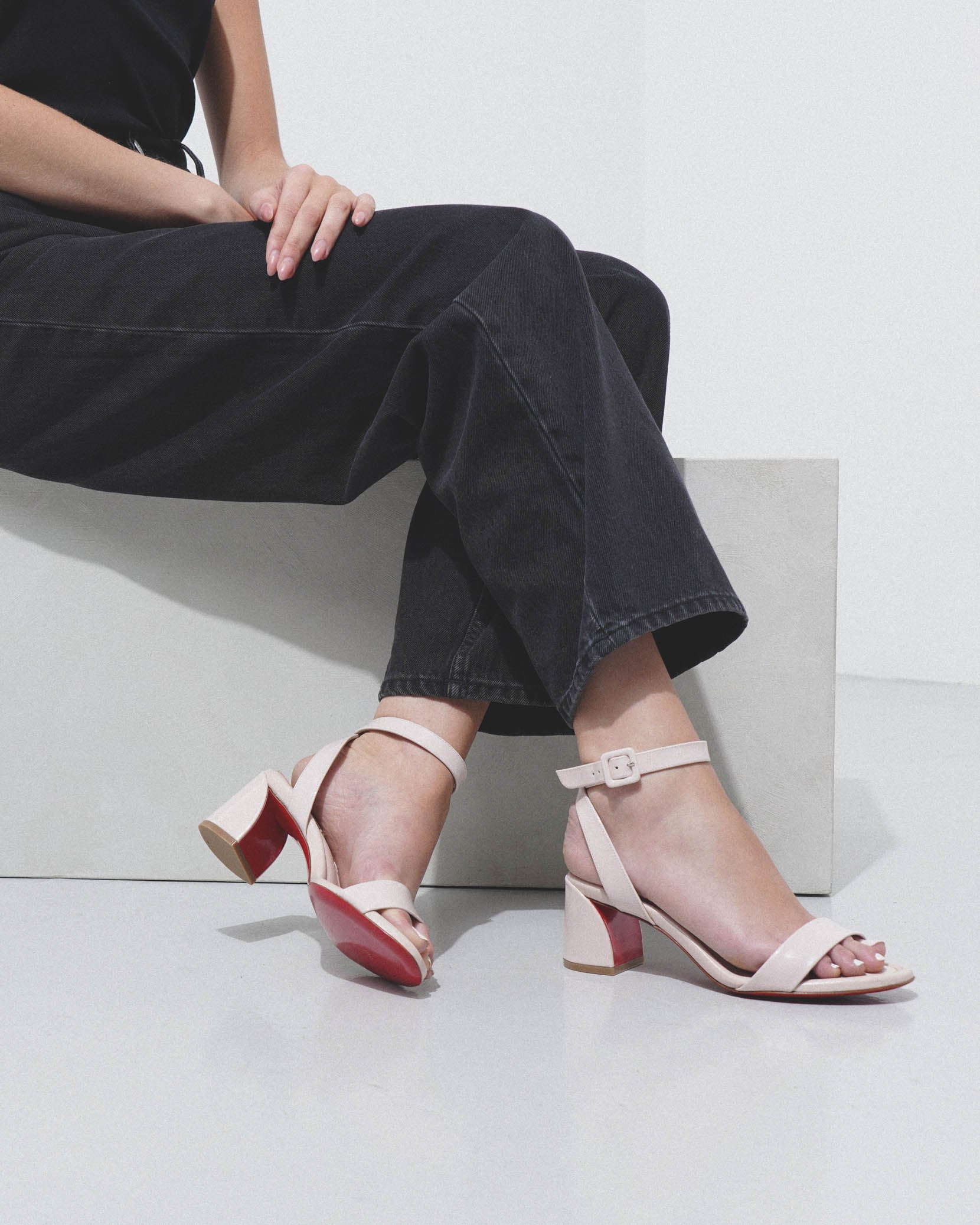 Miss Sabina 55 light pink patent sandals