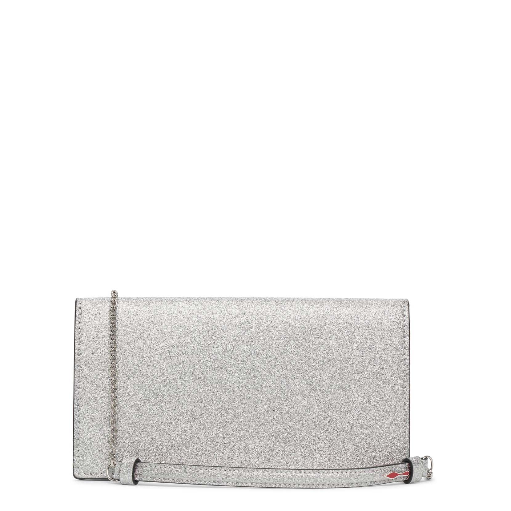 Loubi54 calf glitter clutch