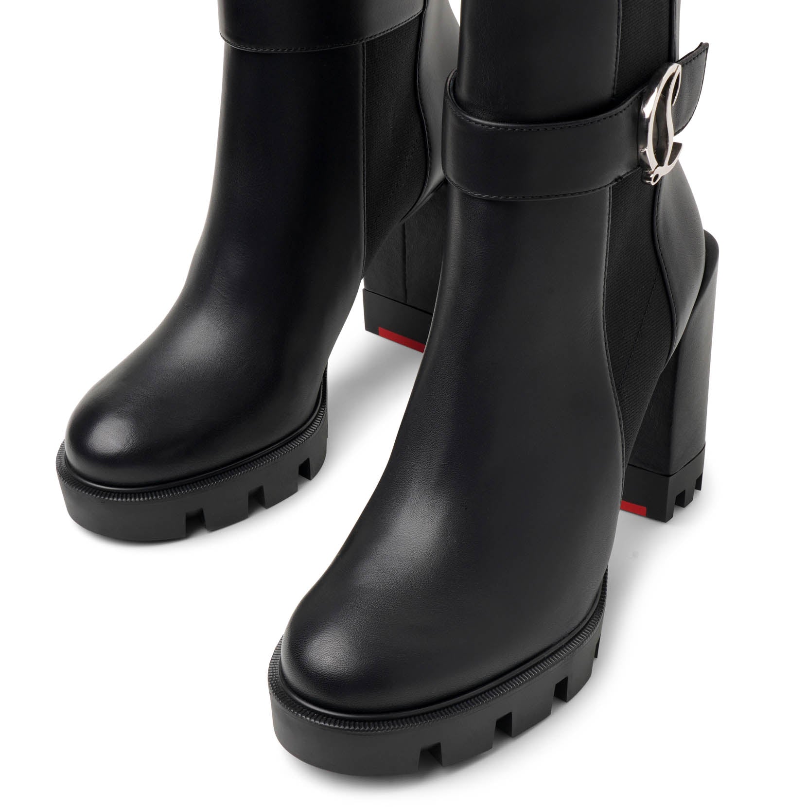 CL Chelsea Lug 100 black leather ankle boots