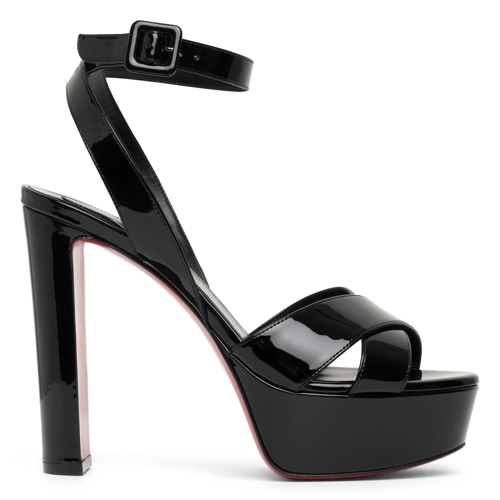 Supramariza 130 black patent leather sandals