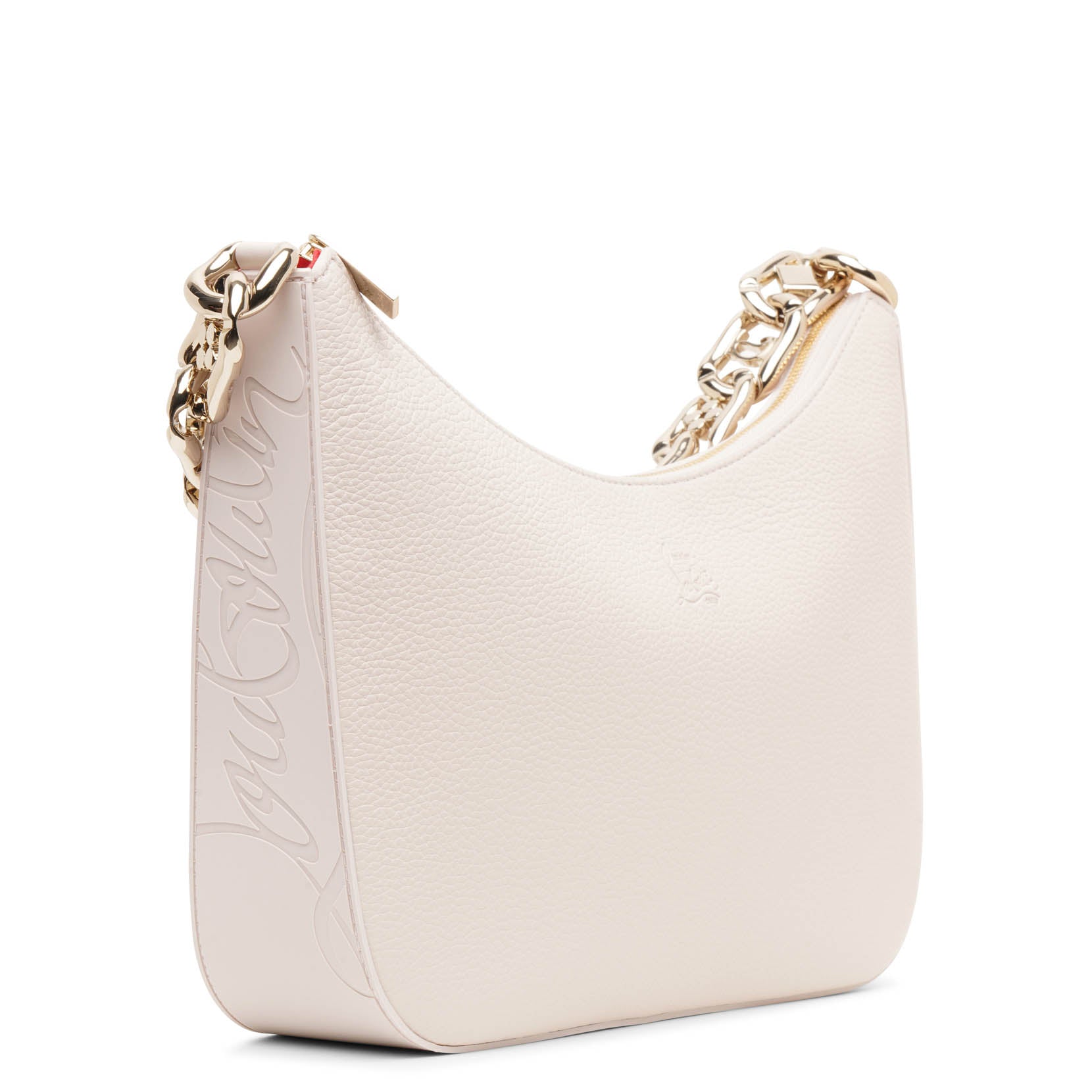 Loubila Chain ivory large shoulder bag