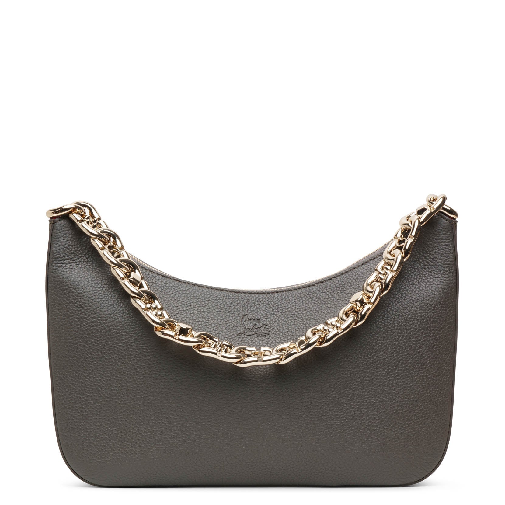 Loubila Chain dark grey large shoulder bag