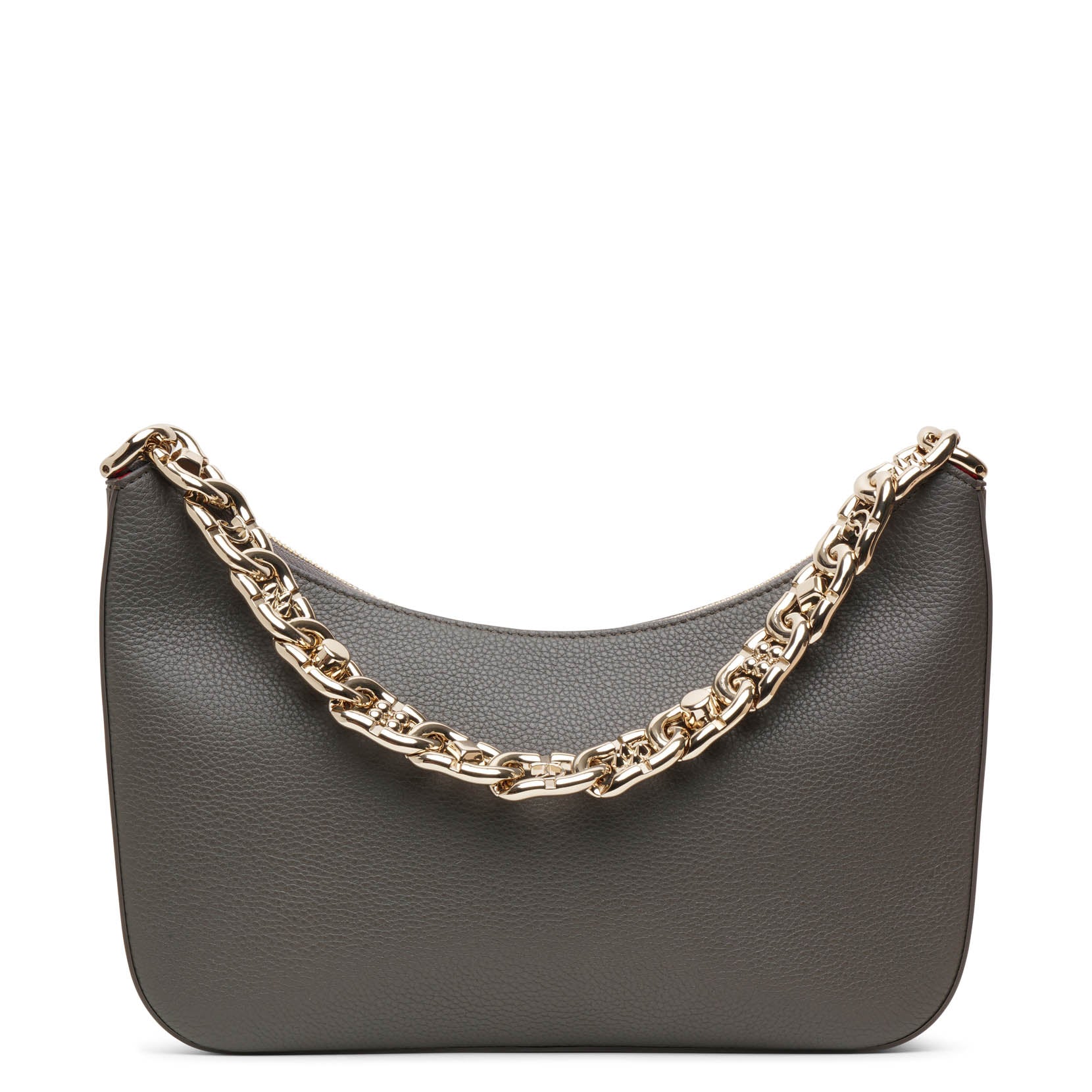 Loubila Chain dark grey large shoulder bag