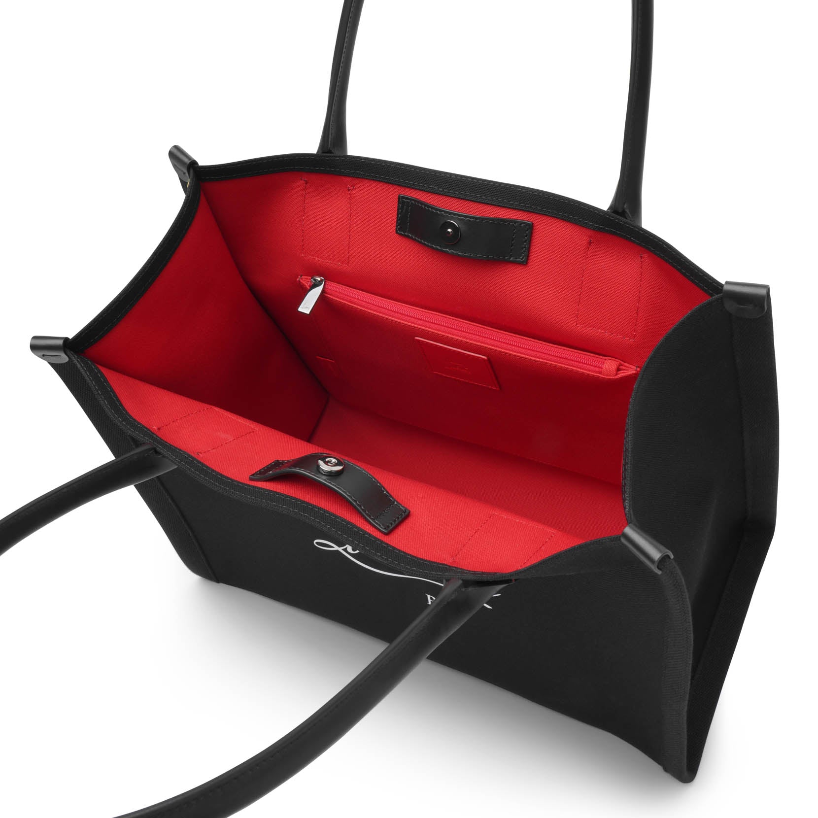 Nastroloubi E/W large black canvas tote bag