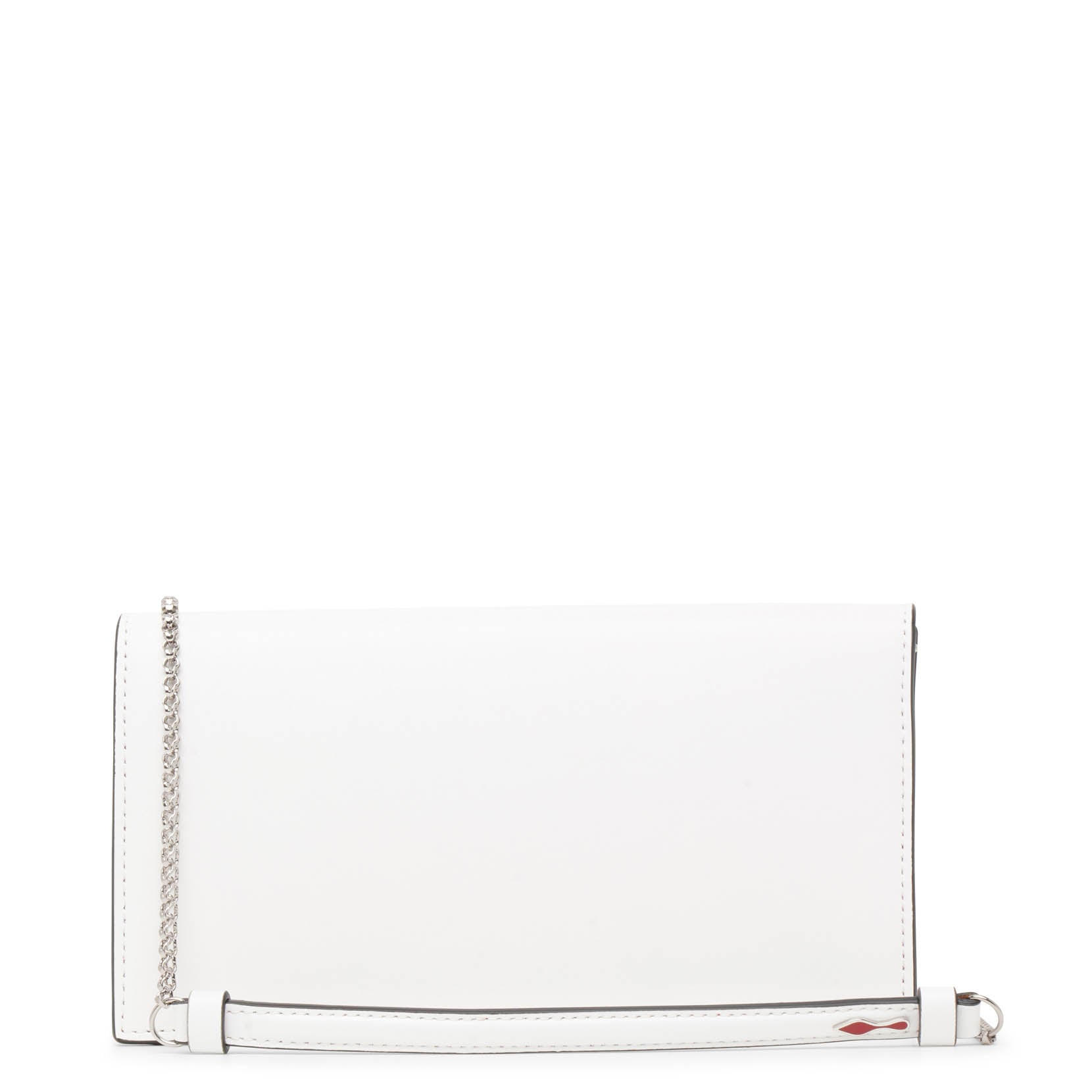 Loubi54 white leather clutch bag