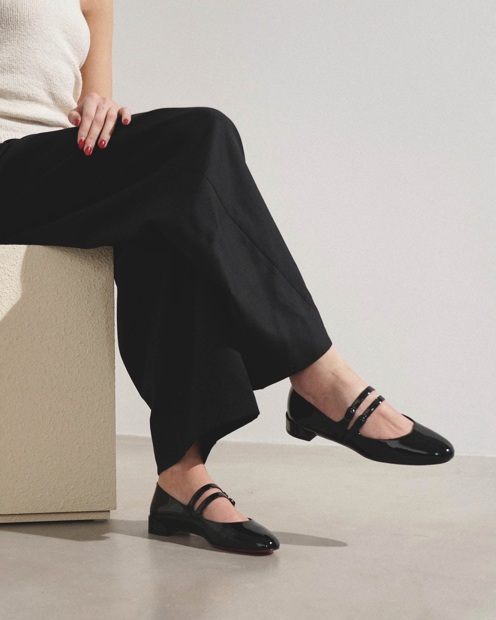 Sweet Jane black patent flats