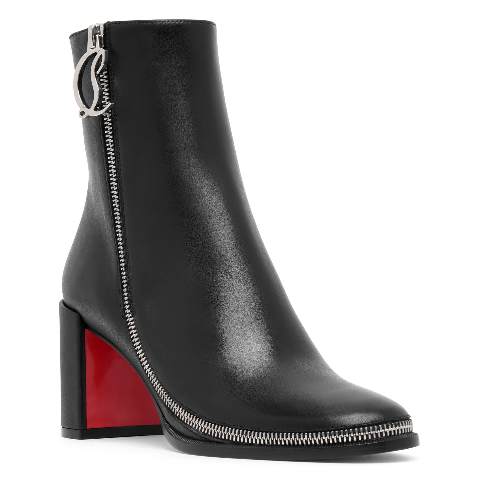 CL Zip 70 black leather ankle boots