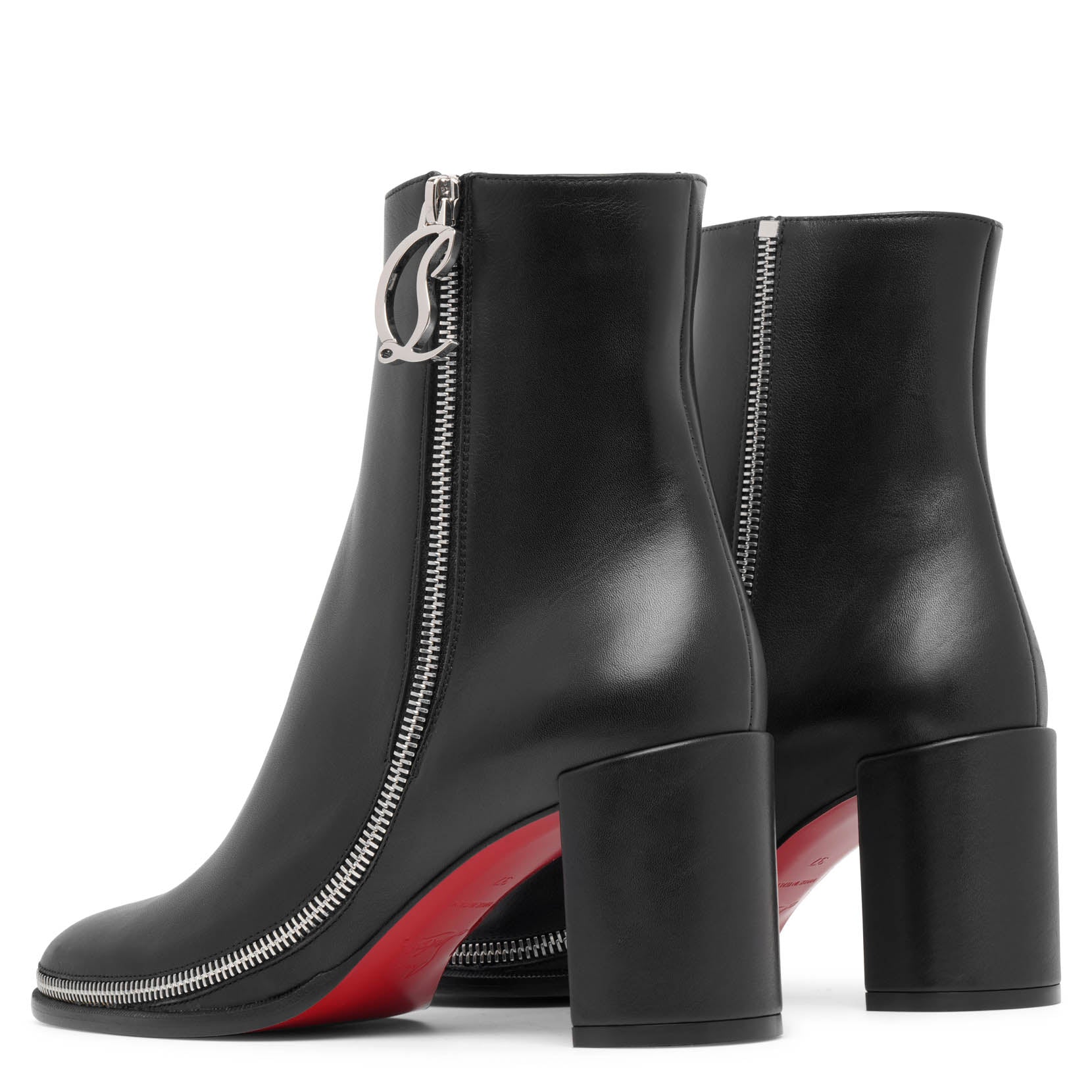 CL Zip 70 black leather ankle boots