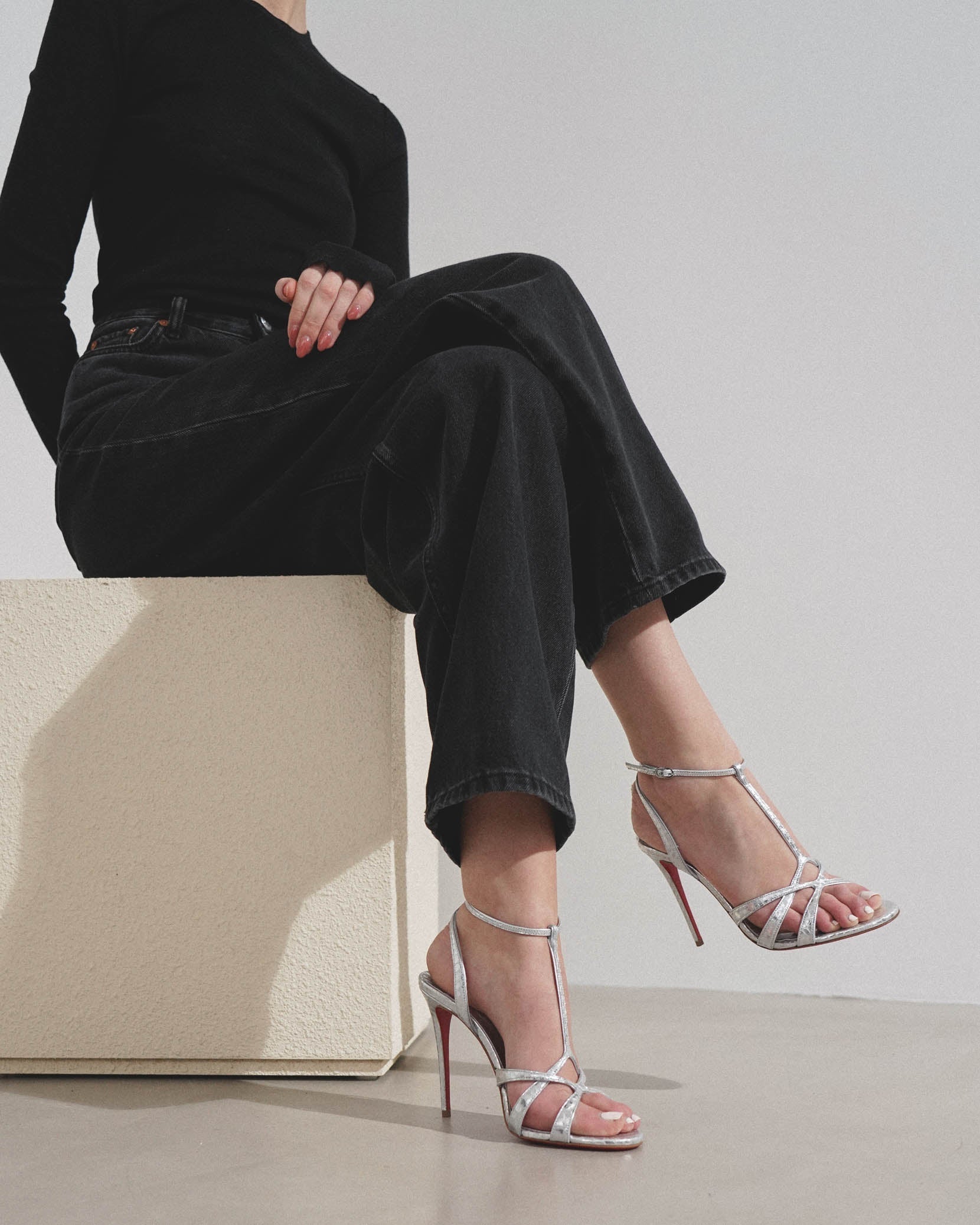 Tangueva 100 silver sandals