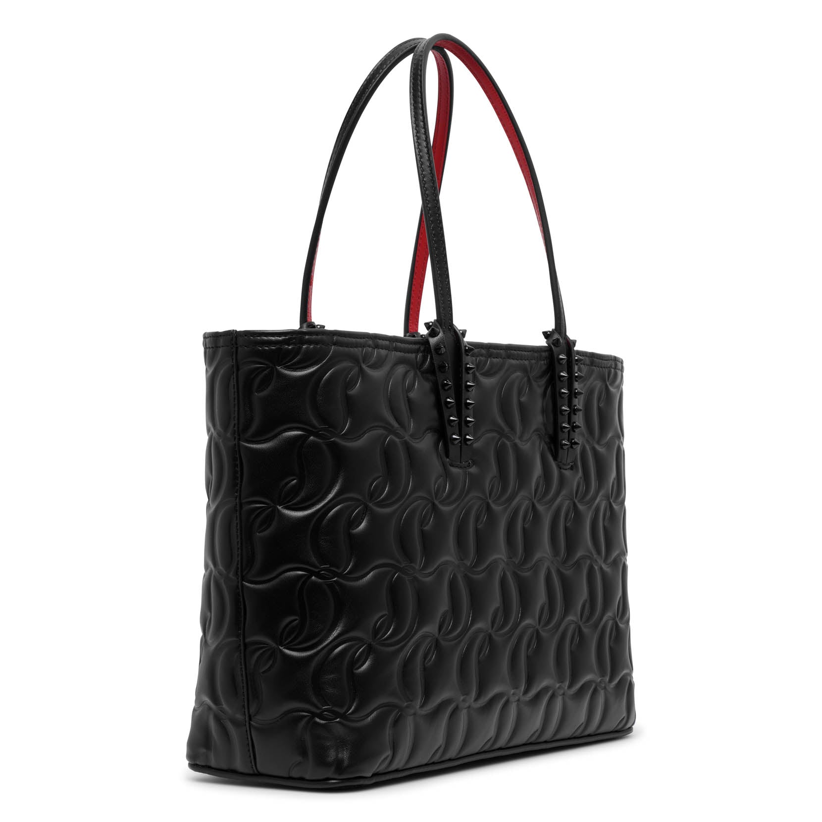 Cabata small black leather tote bag