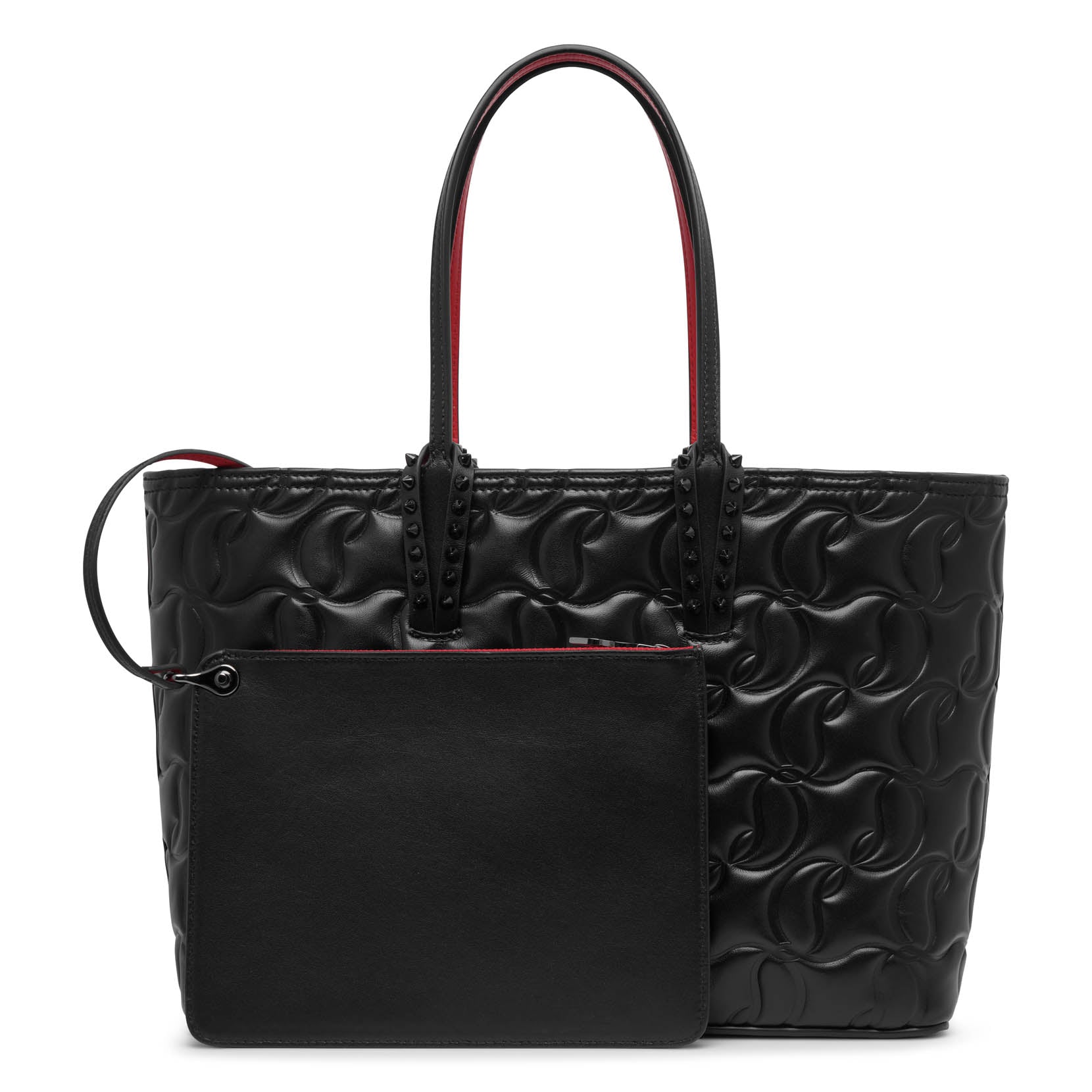 Cabata small black leather tote bag