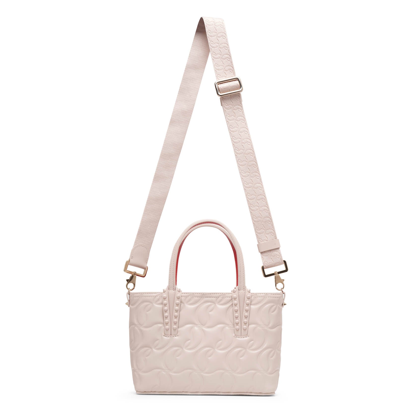 Cabata E/W mini beige leather tote bag