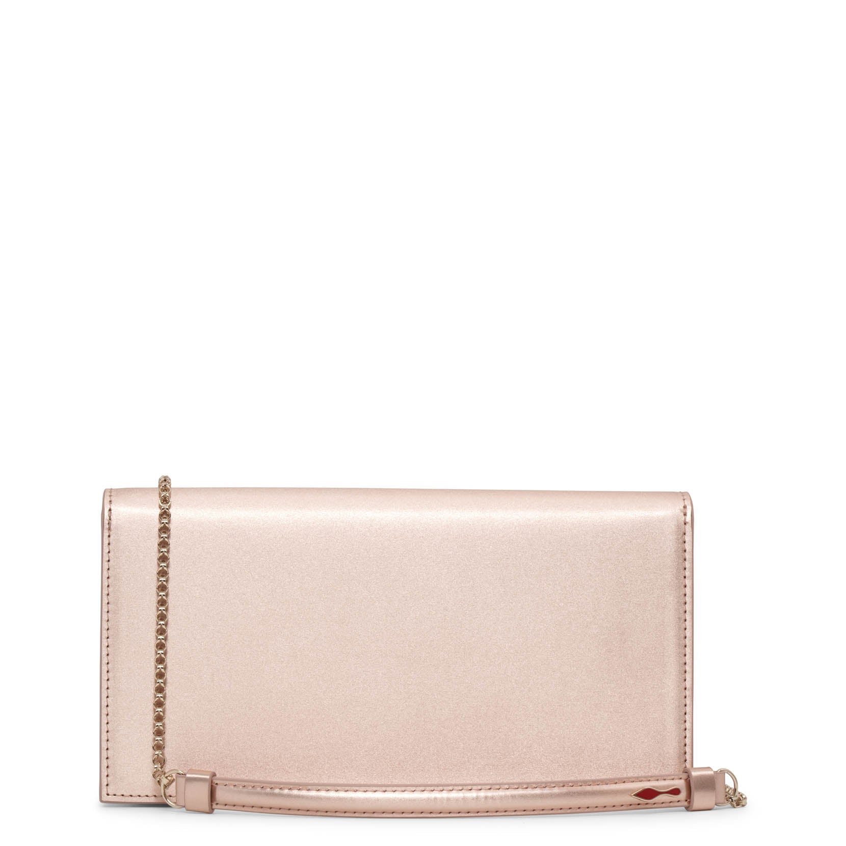 Loubi54 light pink satin clutch