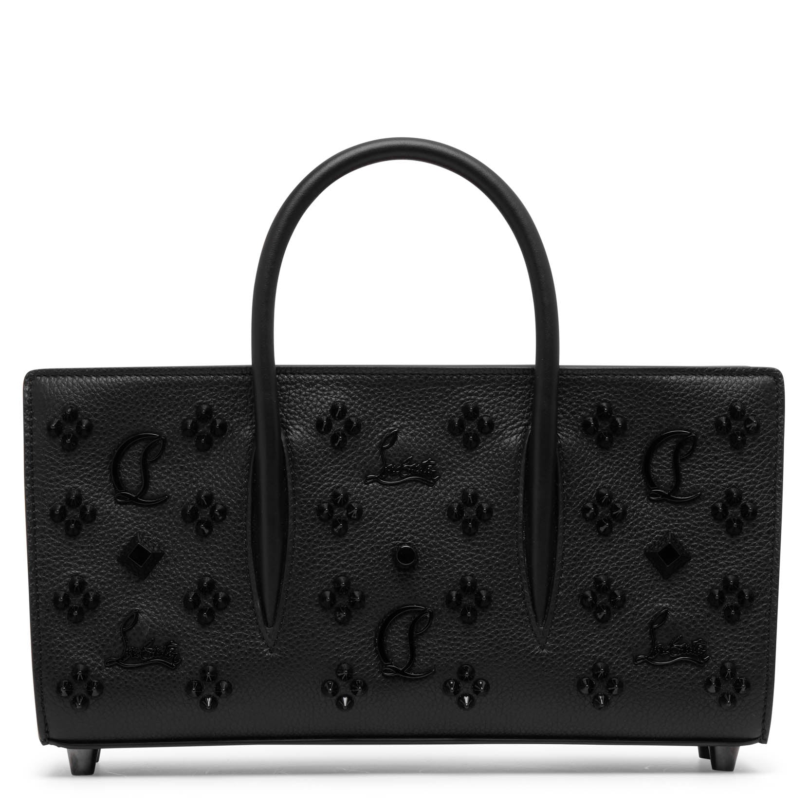 Paloma S baguette loubinthesky black leather bag