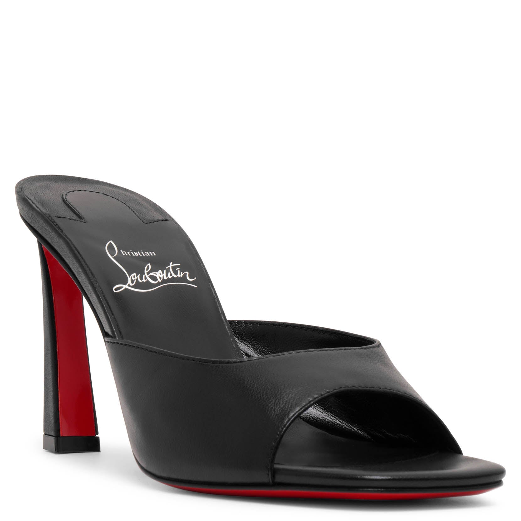 Condora 85 black leather mules