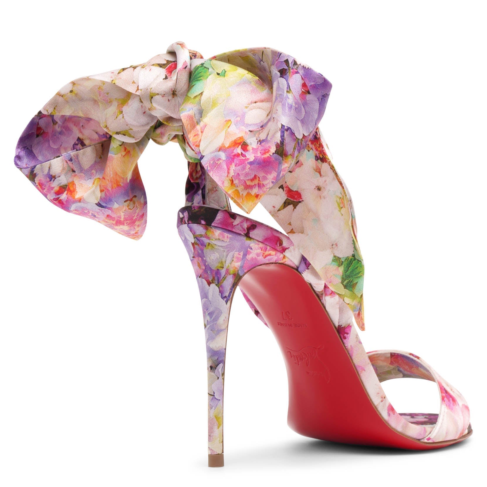 Sandale du desert 100 floral satin sandals