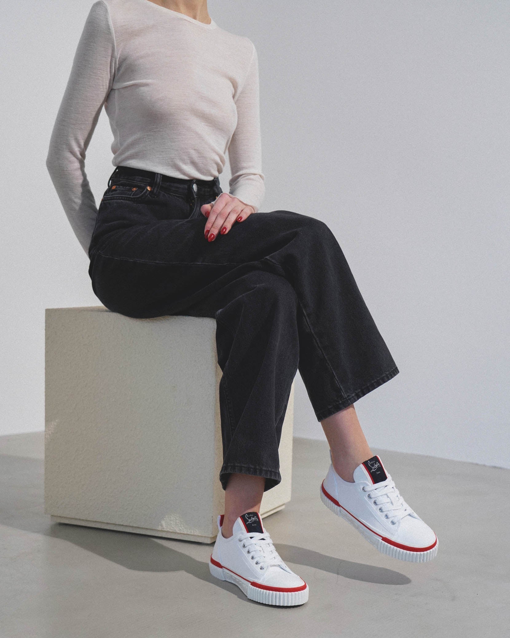 Pedro Donna Junior white canvas sneakers