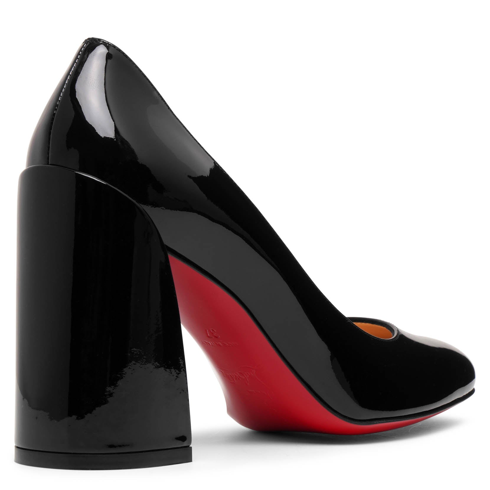 Miss Sab 85 black patent pumps